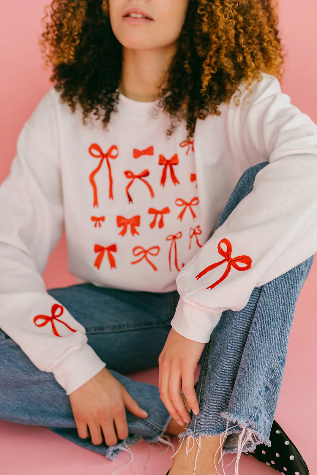 Bows Embroidered Sweatshirt - Image 11
