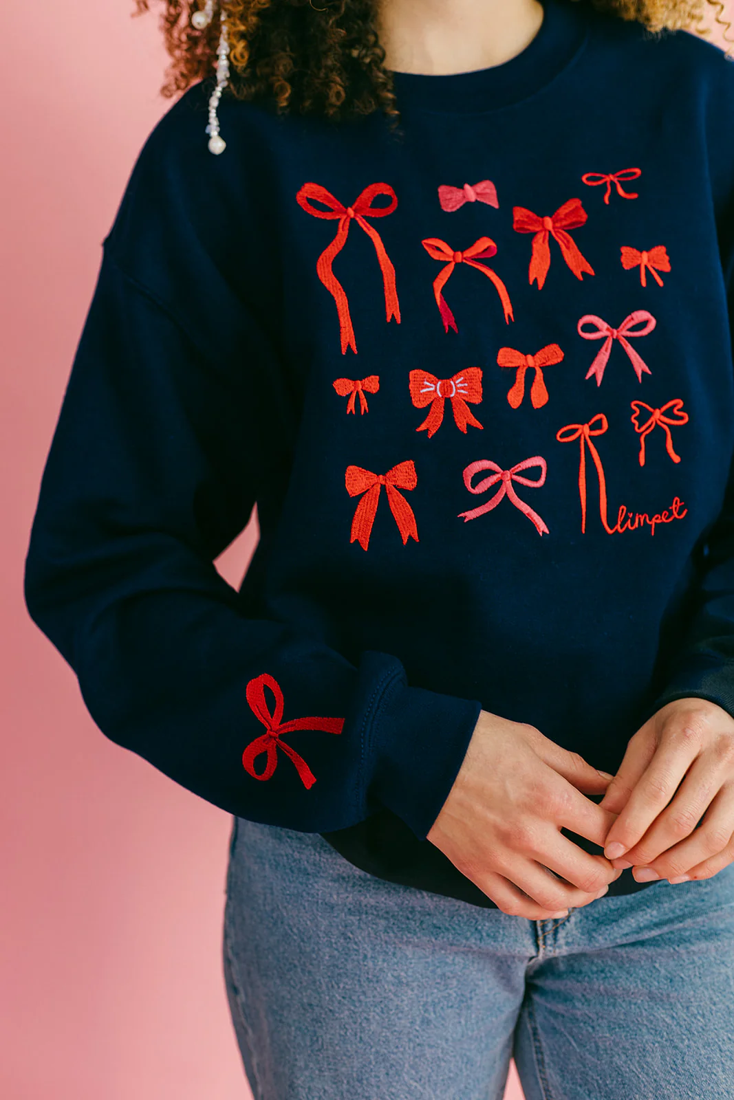 Bows Embroidered Sweatshirt - Image 3