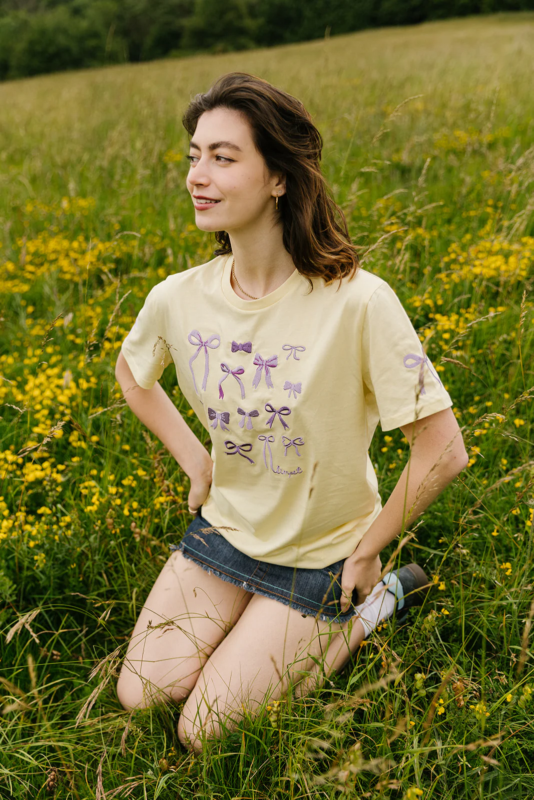 Bows Embroidered Organic T-Shirt - Image 14