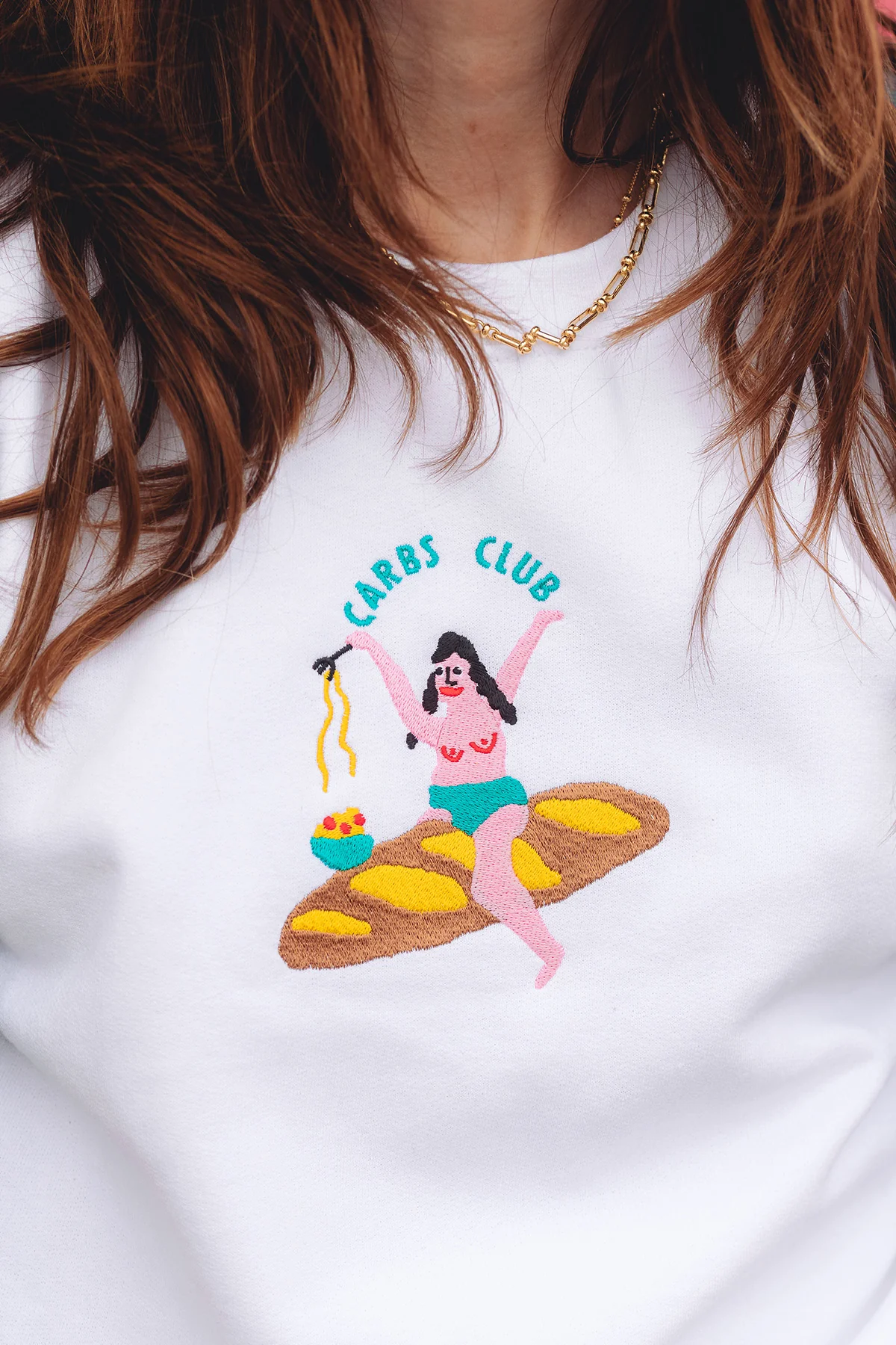 Carbs Club Embroidered Sweatshirt - Image 5