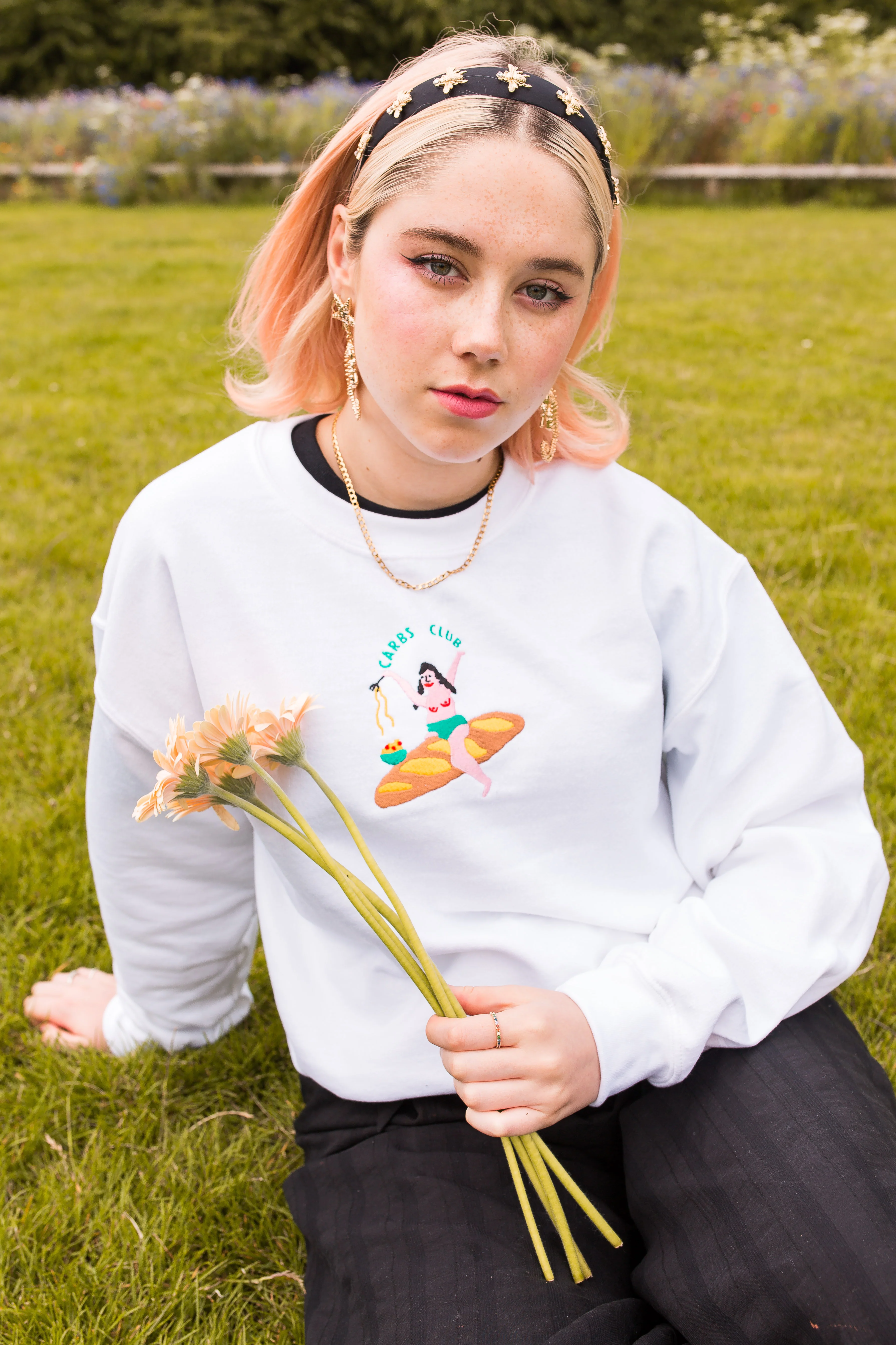 Carbs Club Embroidered Sweatshirt - Image 6