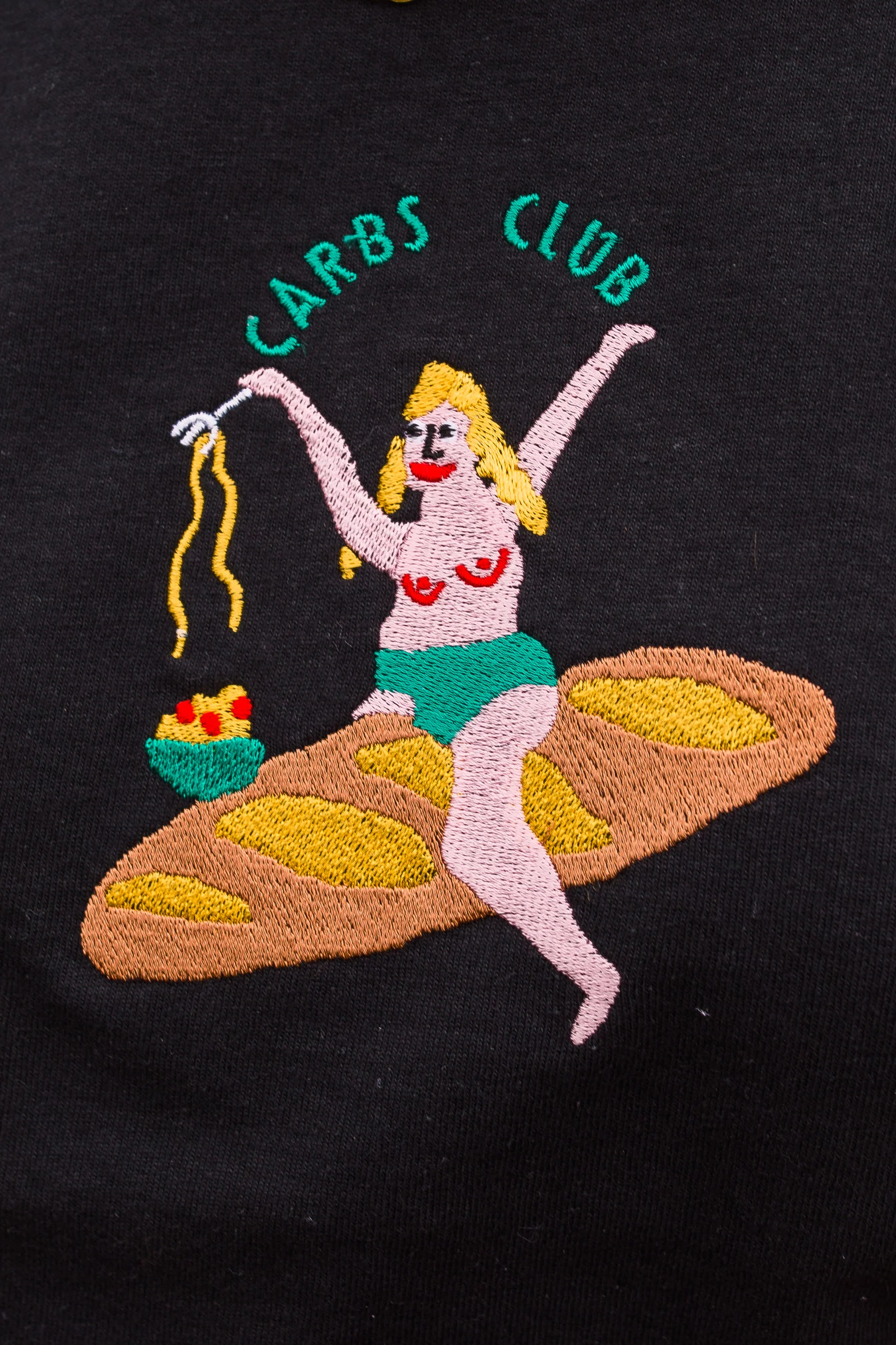 Carbs Club Embroidered T-Shirt - Image 3