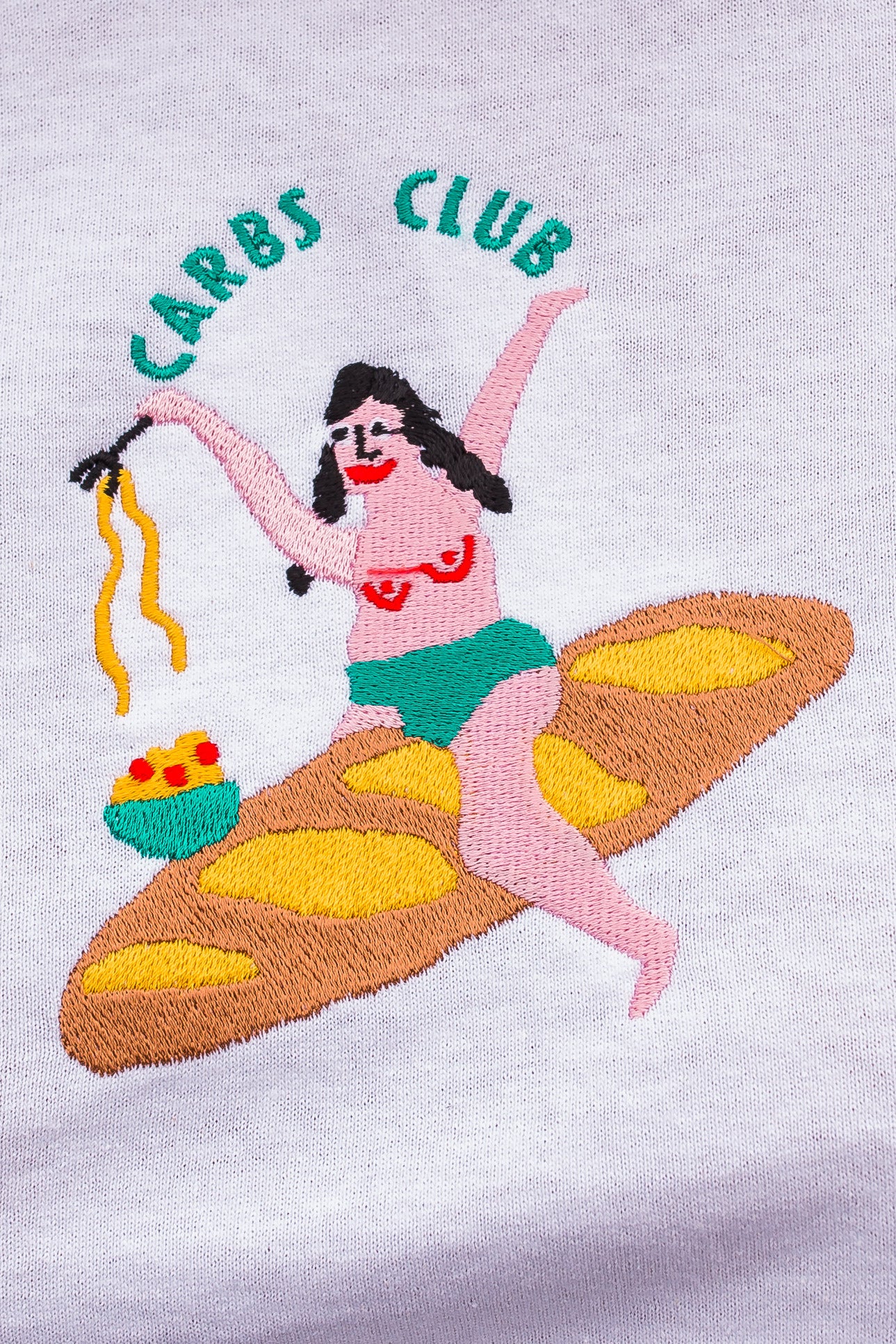 Carbs Club Embroidered T-Shirt - Image 6