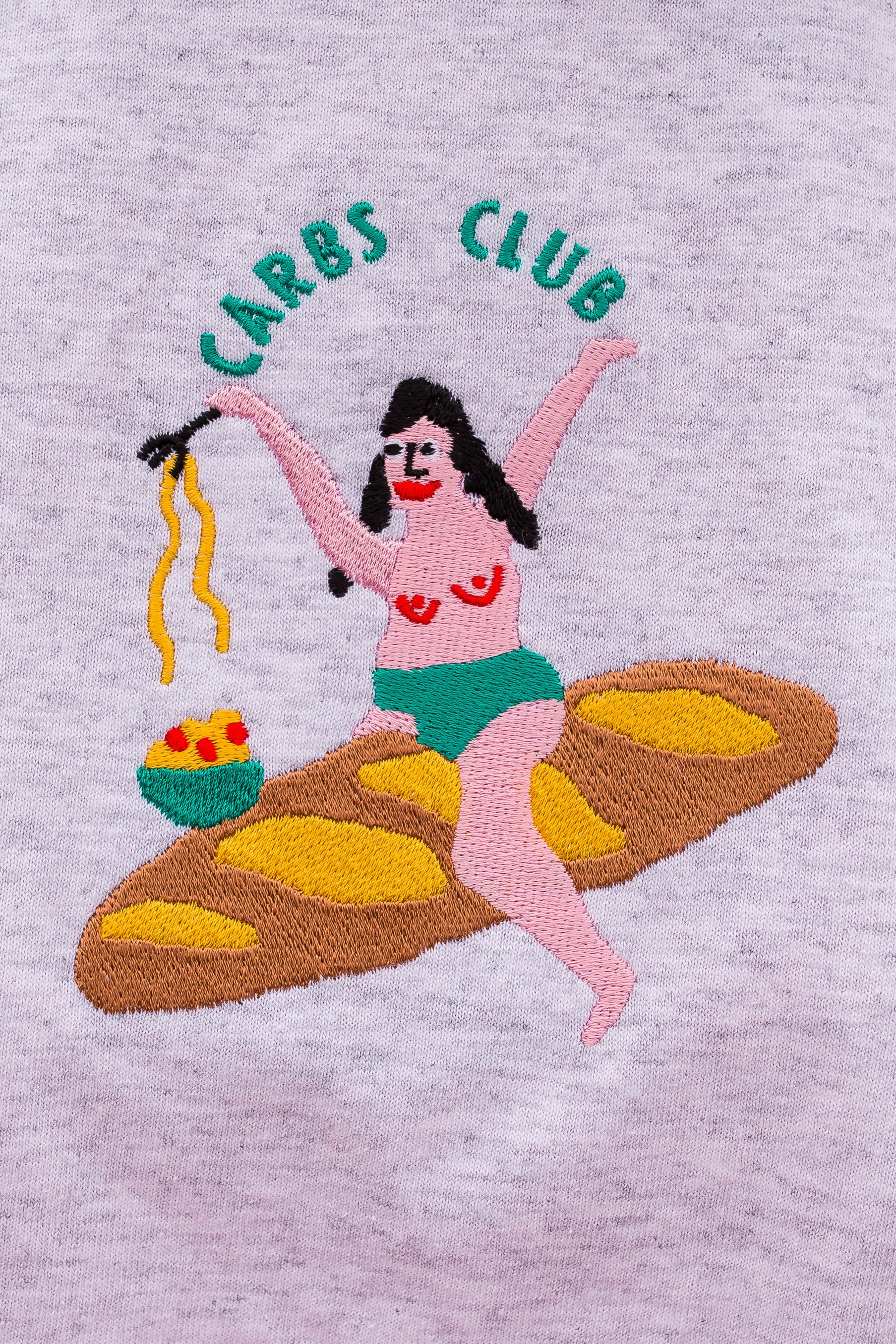 Carbs Club Embroidered T-Shirt - Image 8