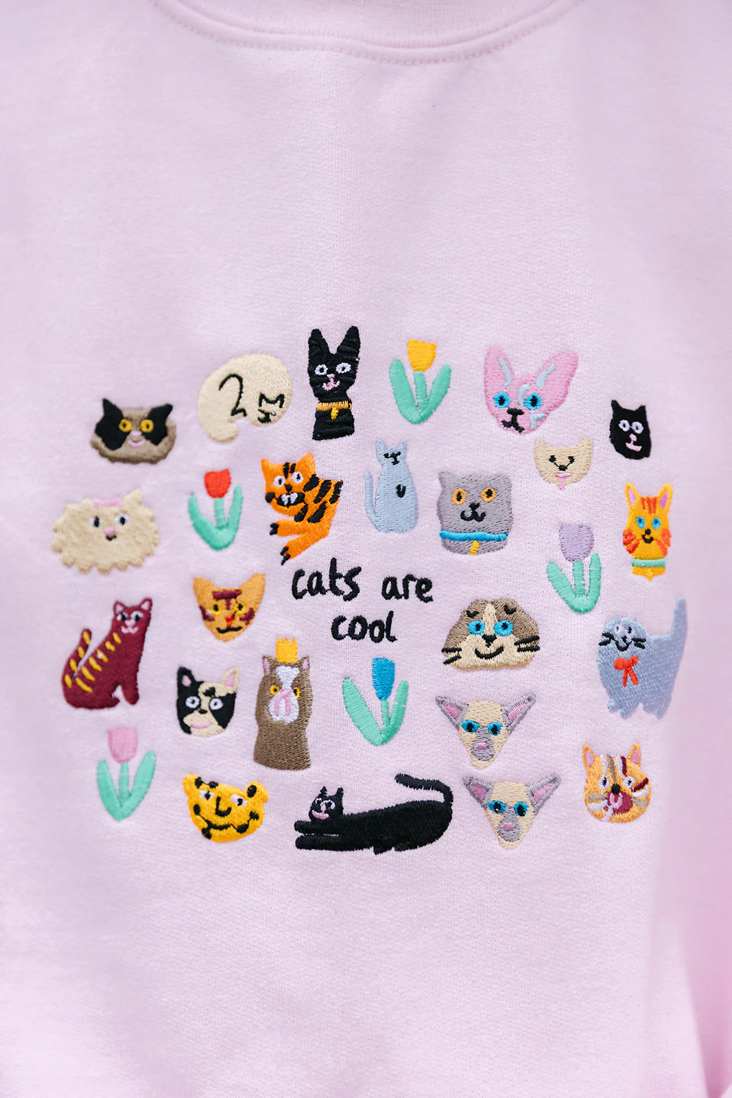 Cats Are Cool Embroidered Sweatshirt - Image 4