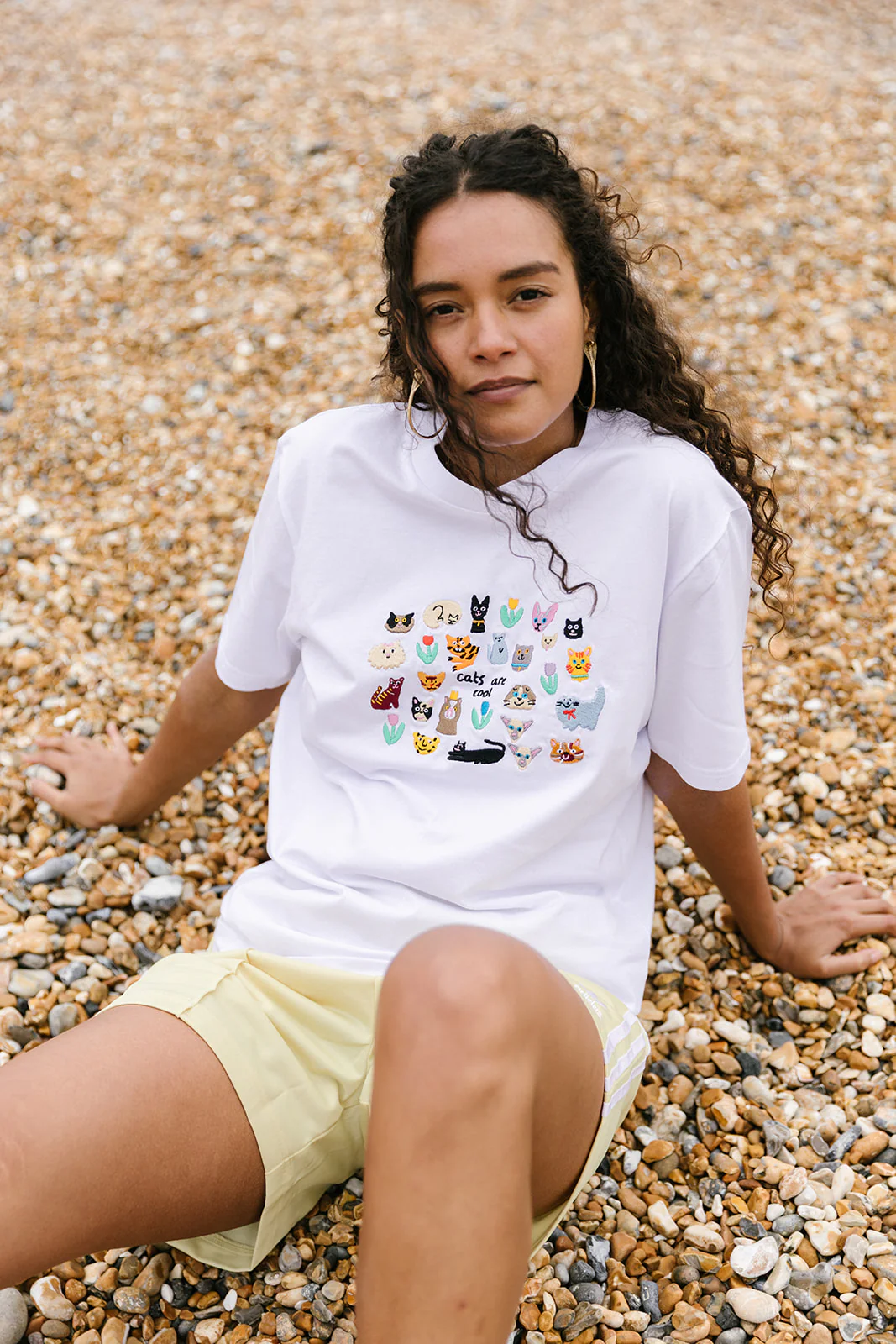 Cats Are Cool Embroidered T-Shirt - Image 5