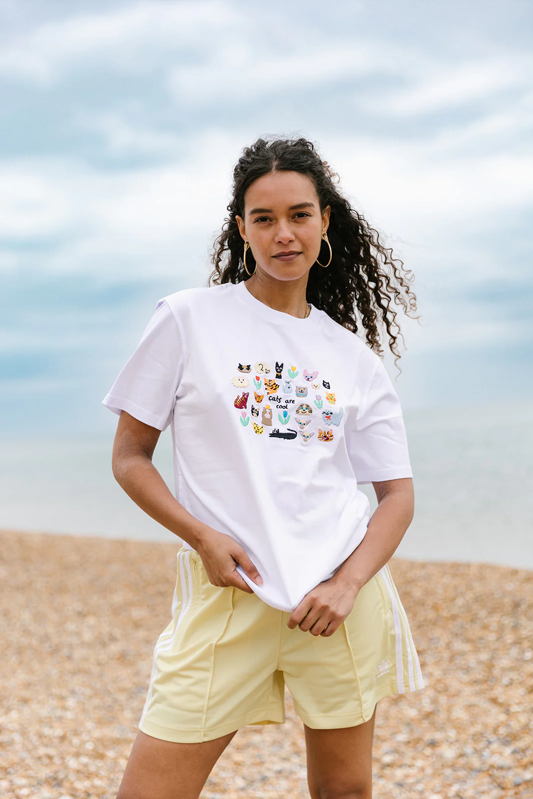 Cats Are Cool Embroidered T-Shirt - Image 6