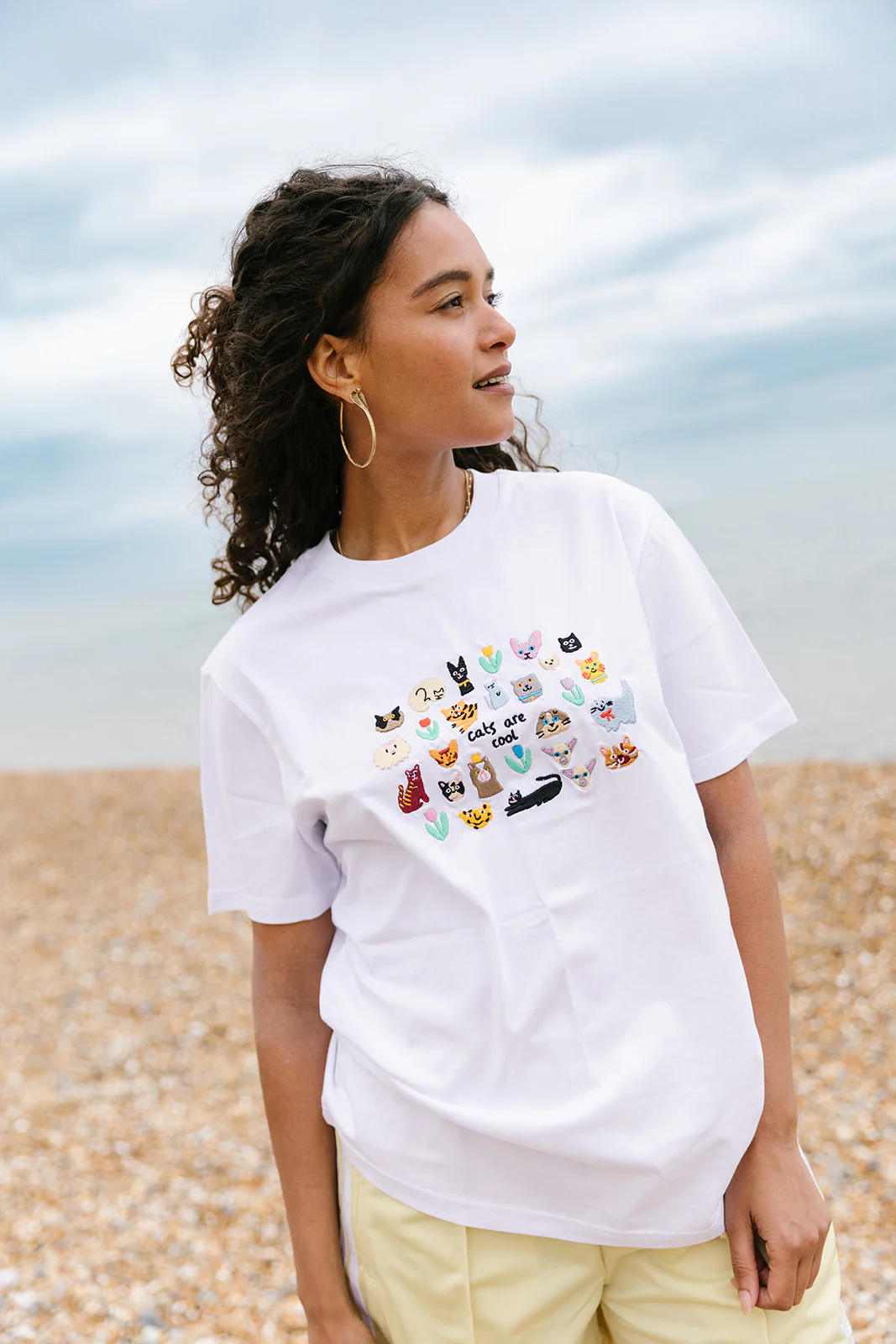 Cats Are Cool Embroidered T-Shirt - Image 7
