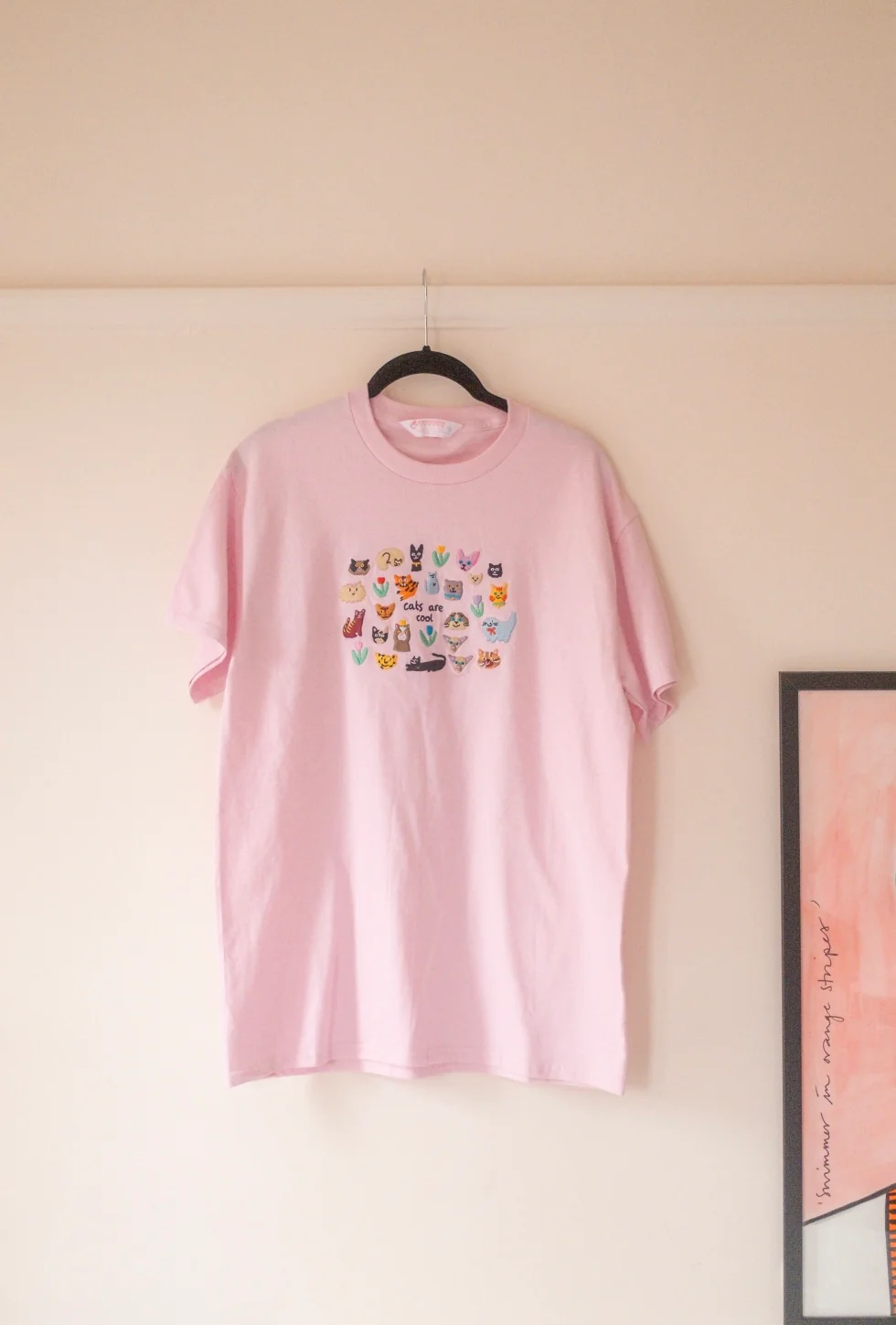 Cats Are Cool Embroidered T-Shirt - Image 8