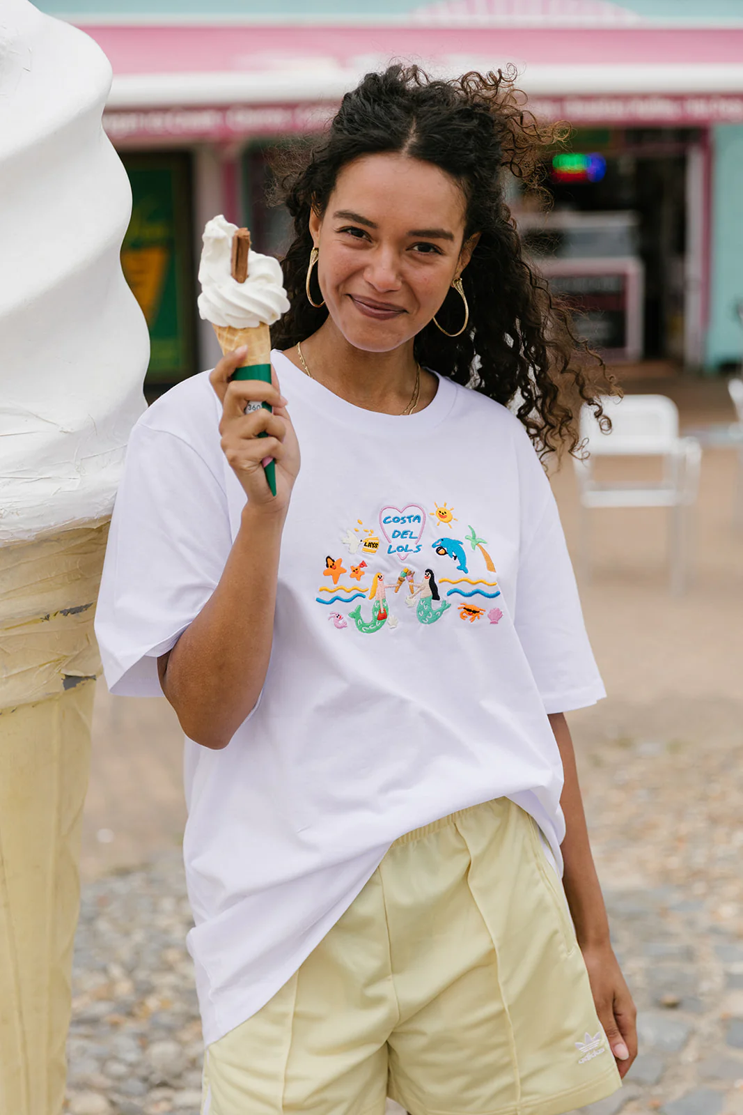 Costa Del Lols Embroidered Organic T-Shirt - Image 13