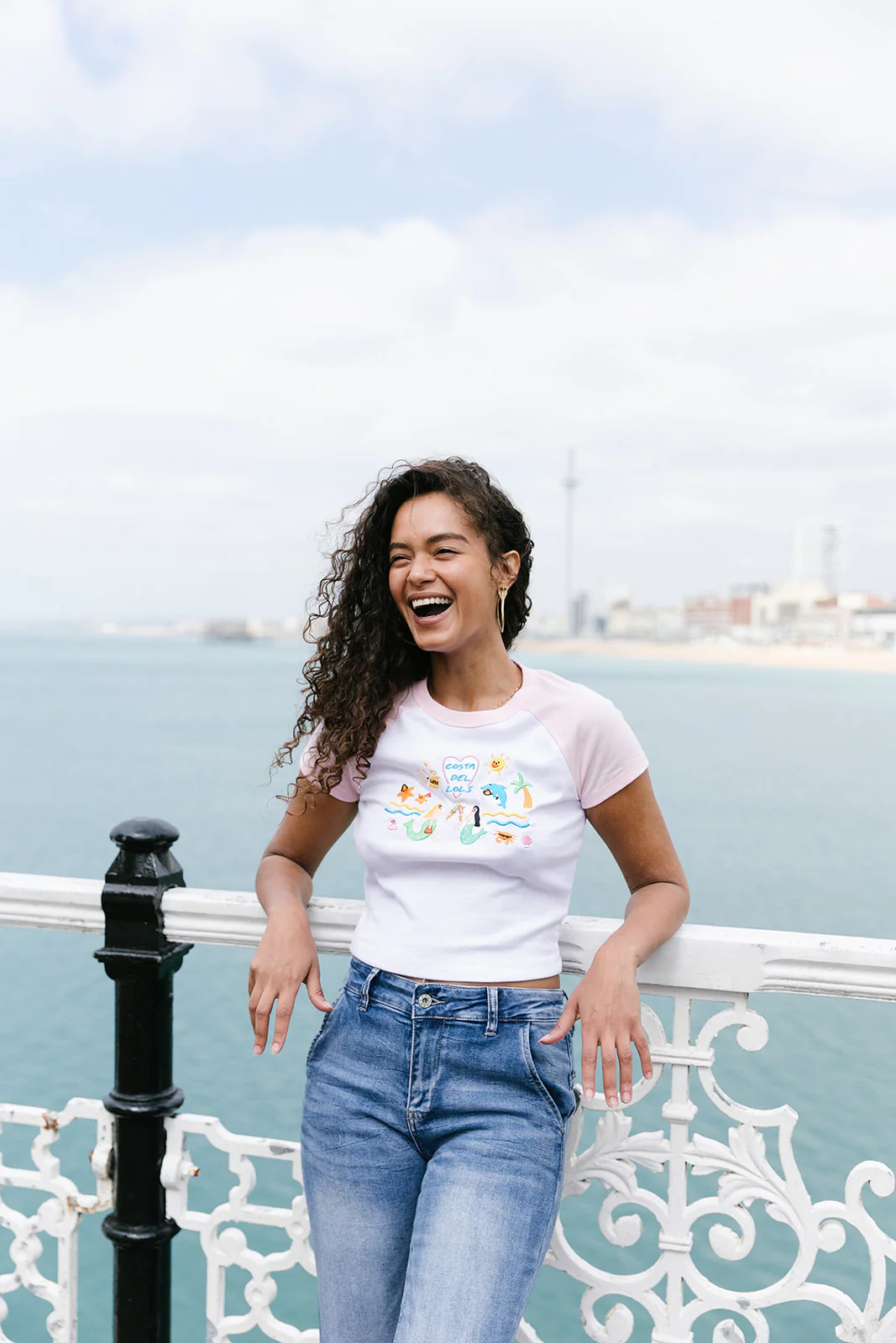 Costa Del Lols Embroidered Raglan Baby Tee - Image 10