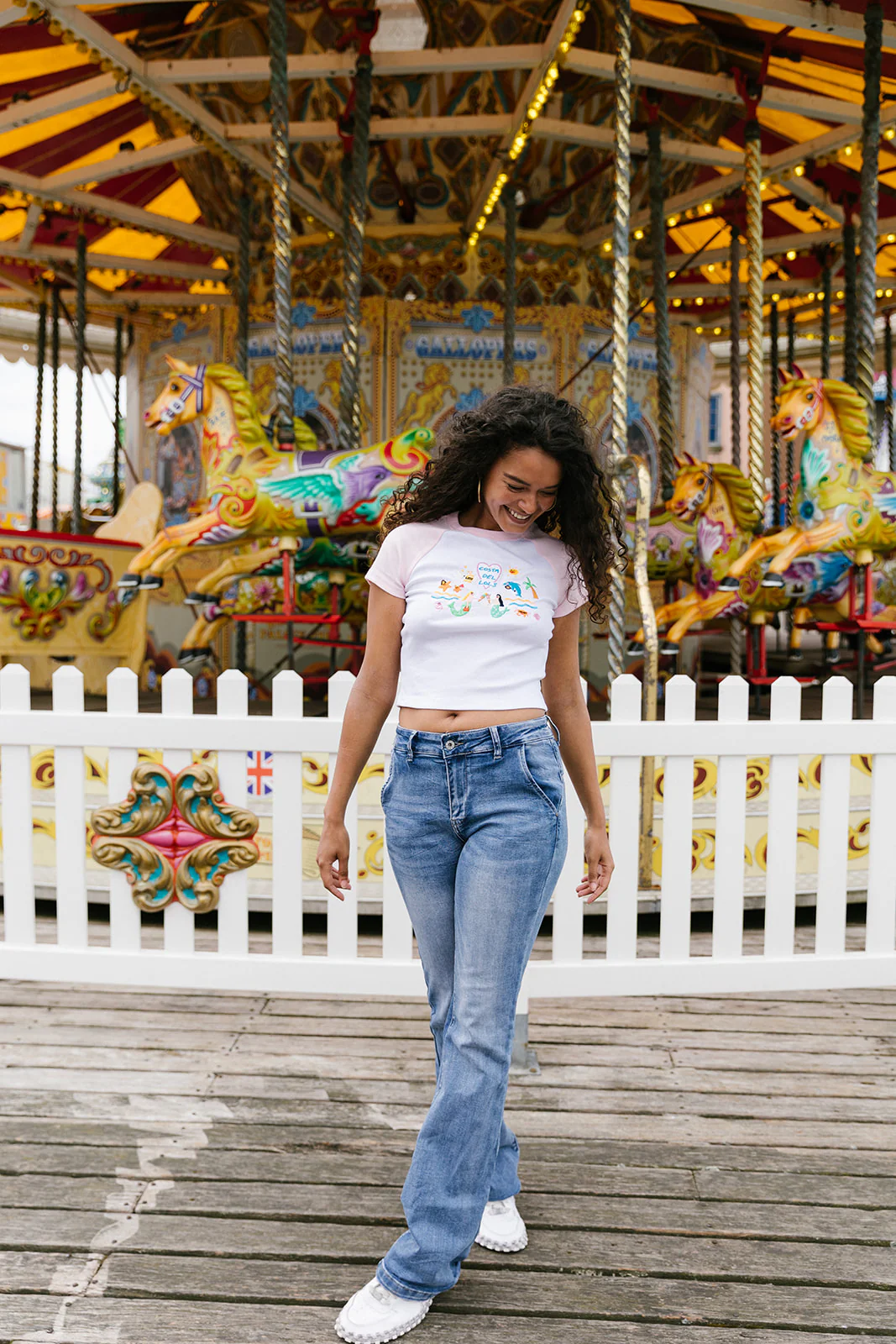 Costa Del Lols Embroidered Raglan Baby Tee - Image 7