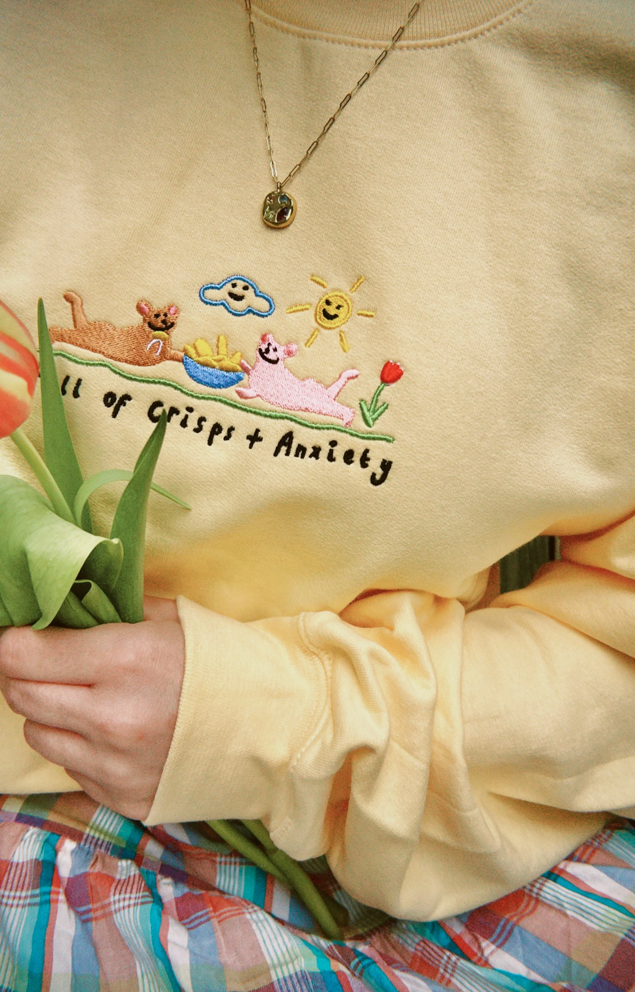 Crisps & Anxiety Oversized Sweatshirt - Image 4