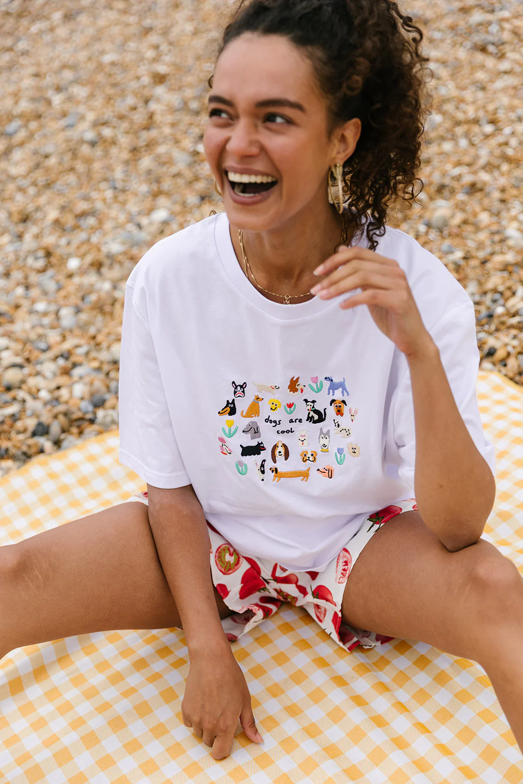 Dogs Are Cool Embroidered T-Shirt - Image 3
