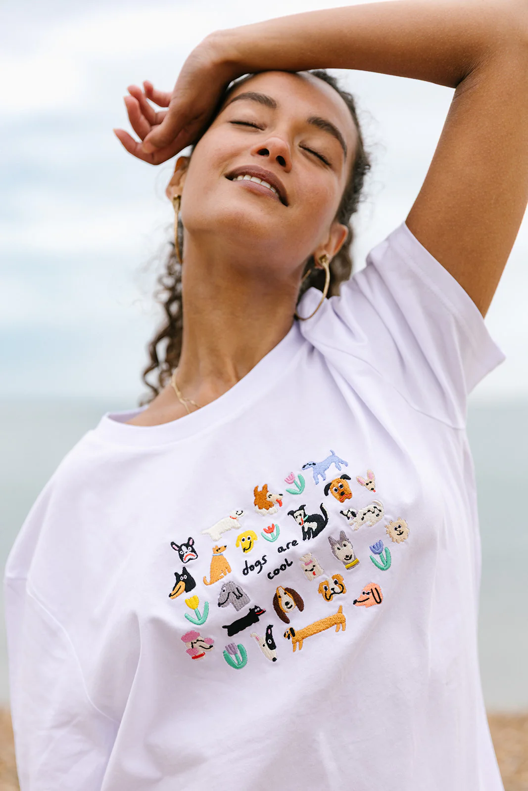 Dogs Are Cool Embroidered T-Shirt - Image 4