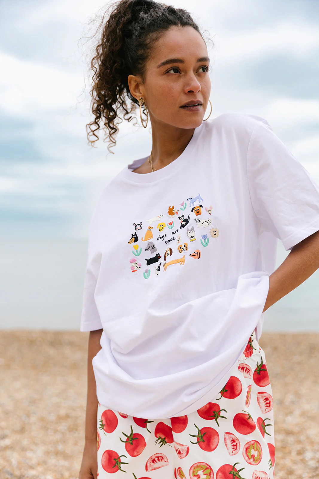 Dogs Are Cool Embroidered T-Shirt - Image 6