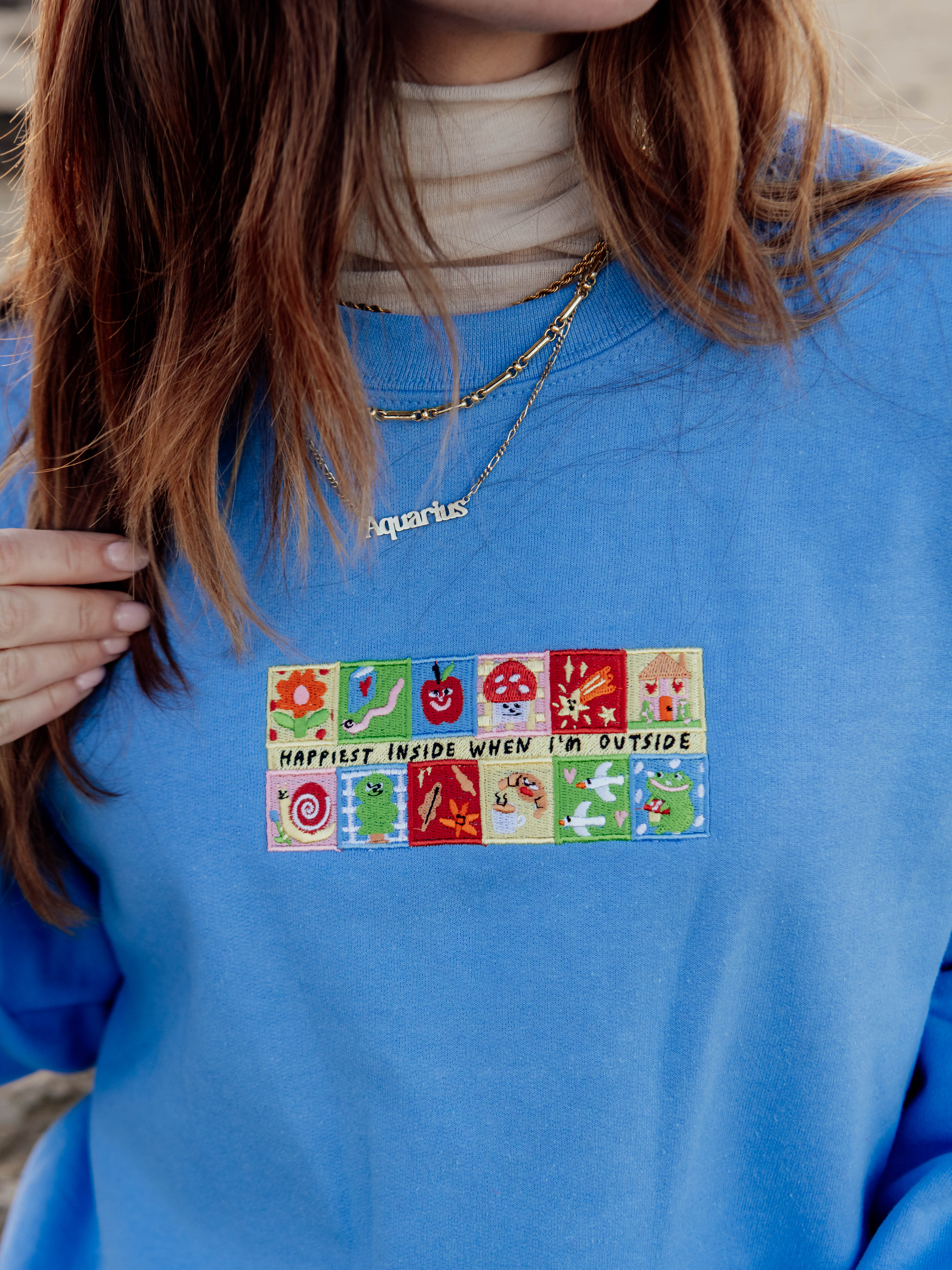 Happiest Outside Embroidered Sweatshirt - Image 2