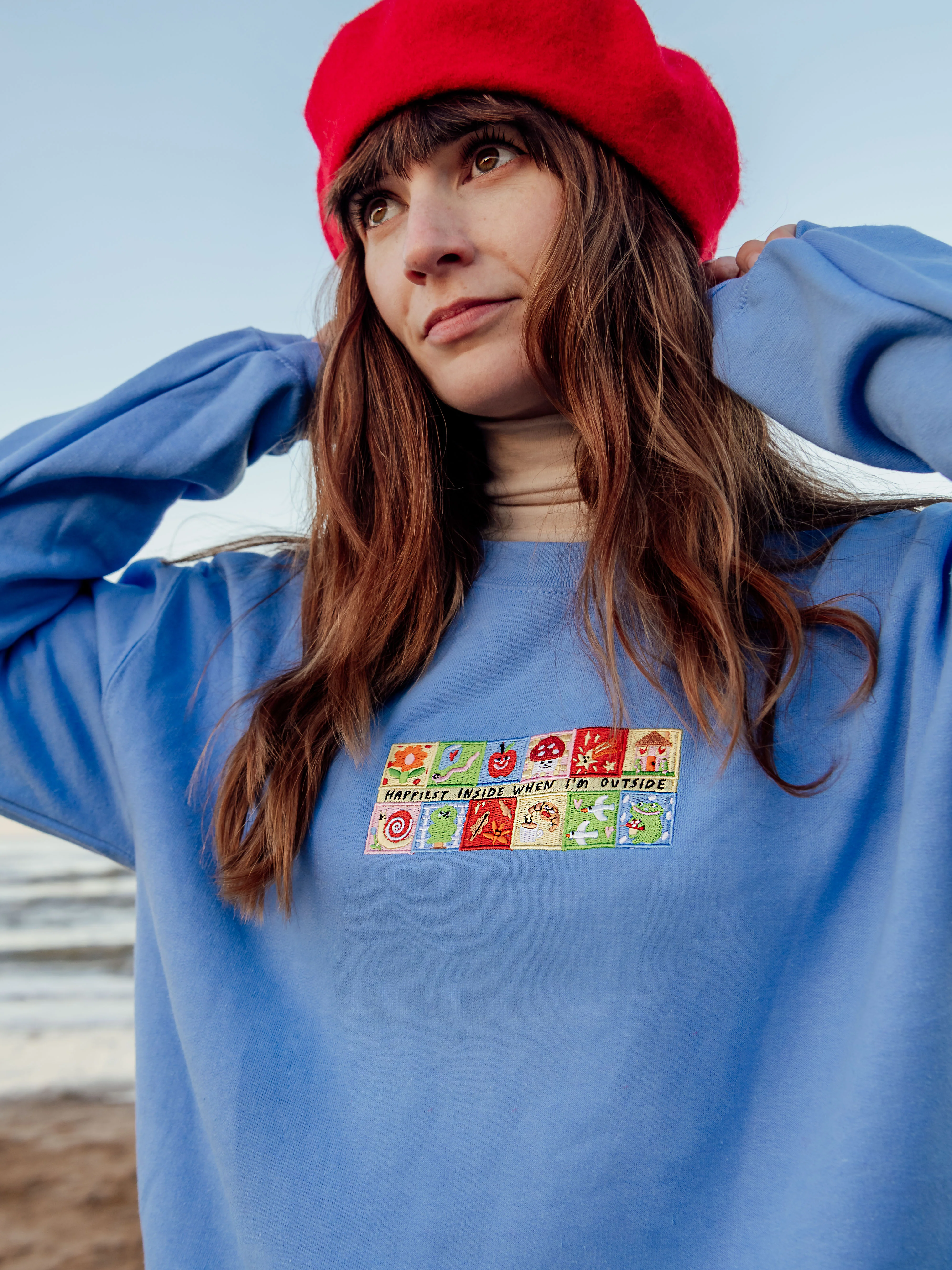 Happiest Outside Embroidered Sweatshirt - Image 4