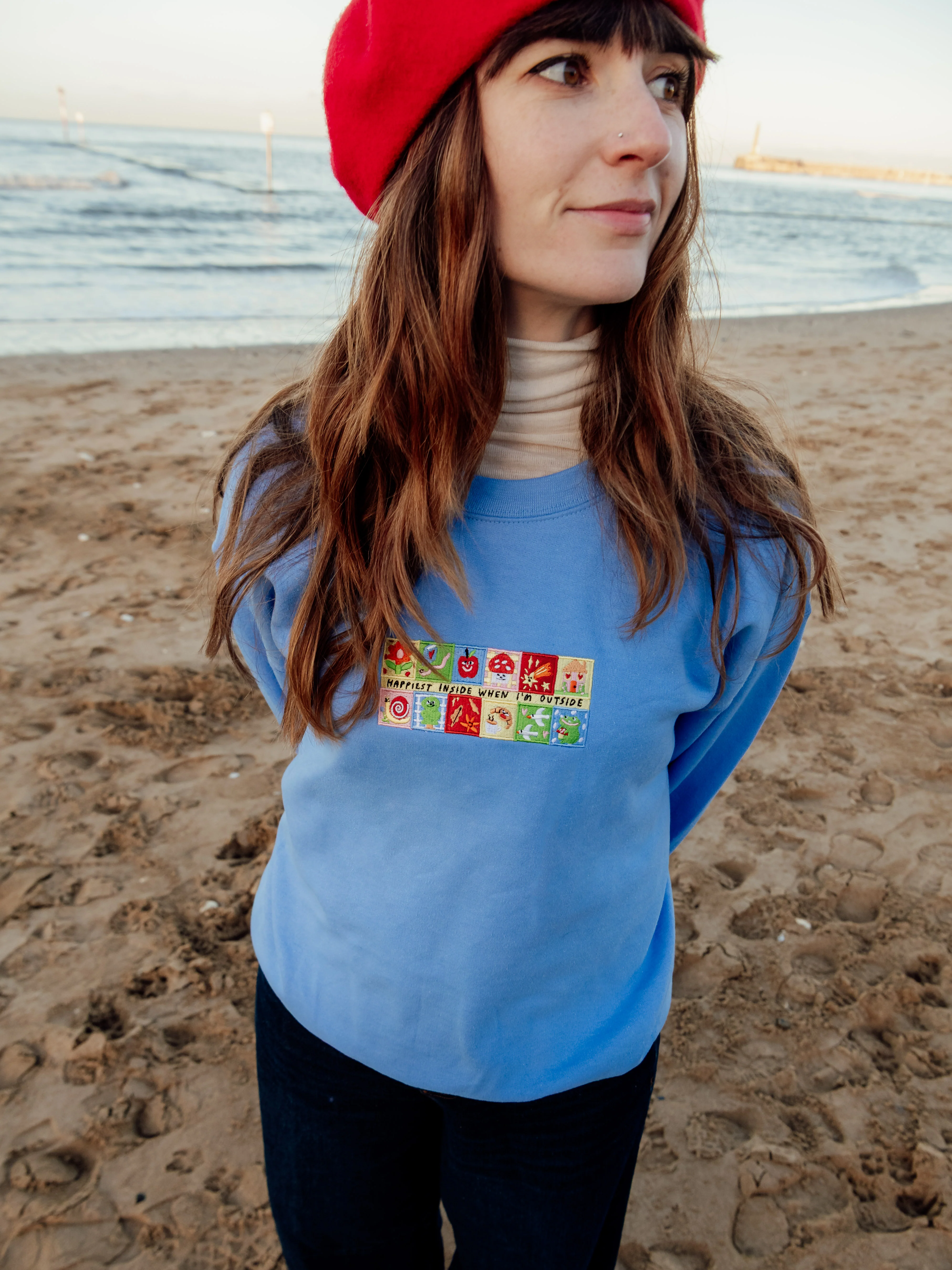 Happiest Outside Embroidered Sweatshirt - Image 5
