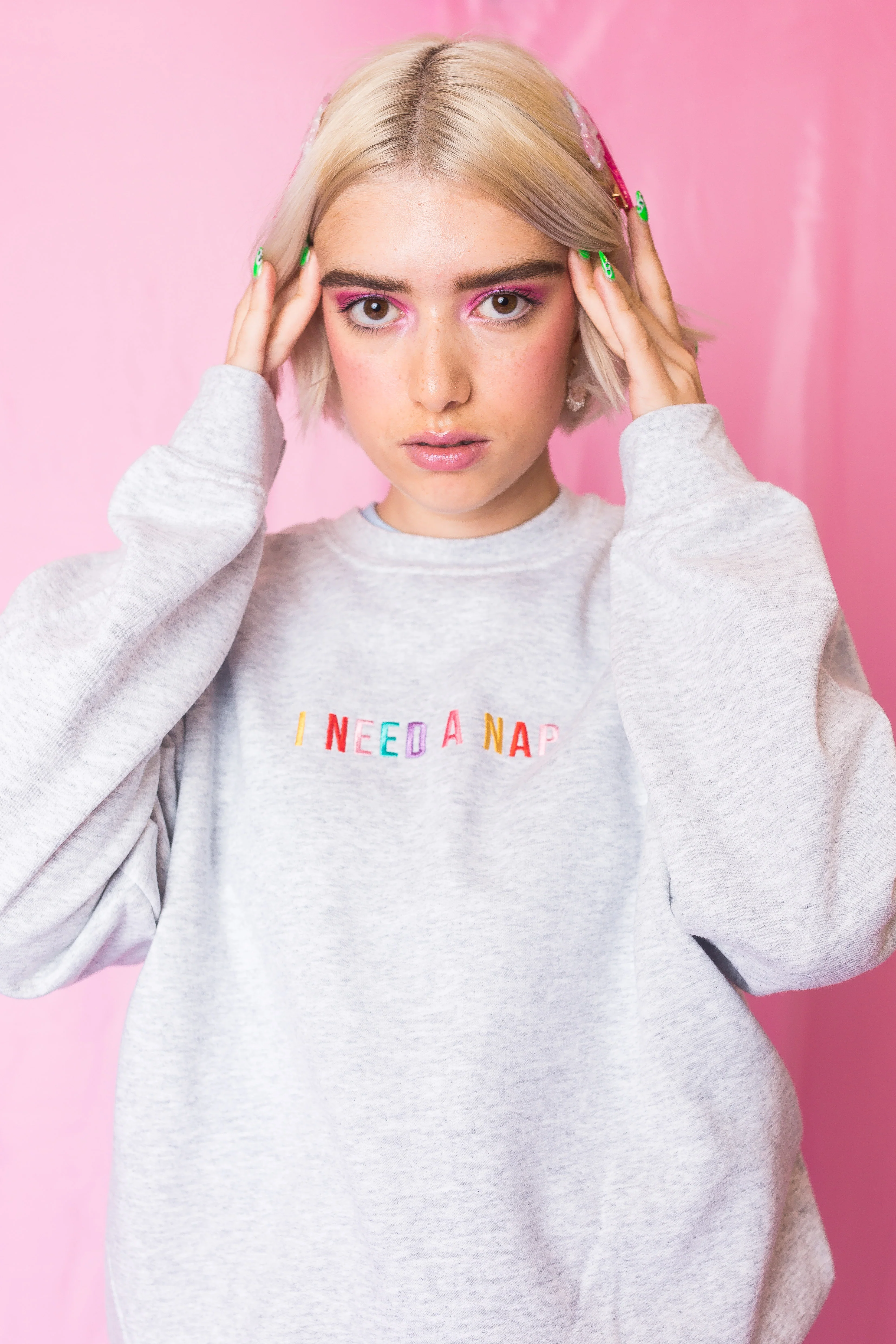 I Need A Nap Embroidered Sweatshirt - Image 6