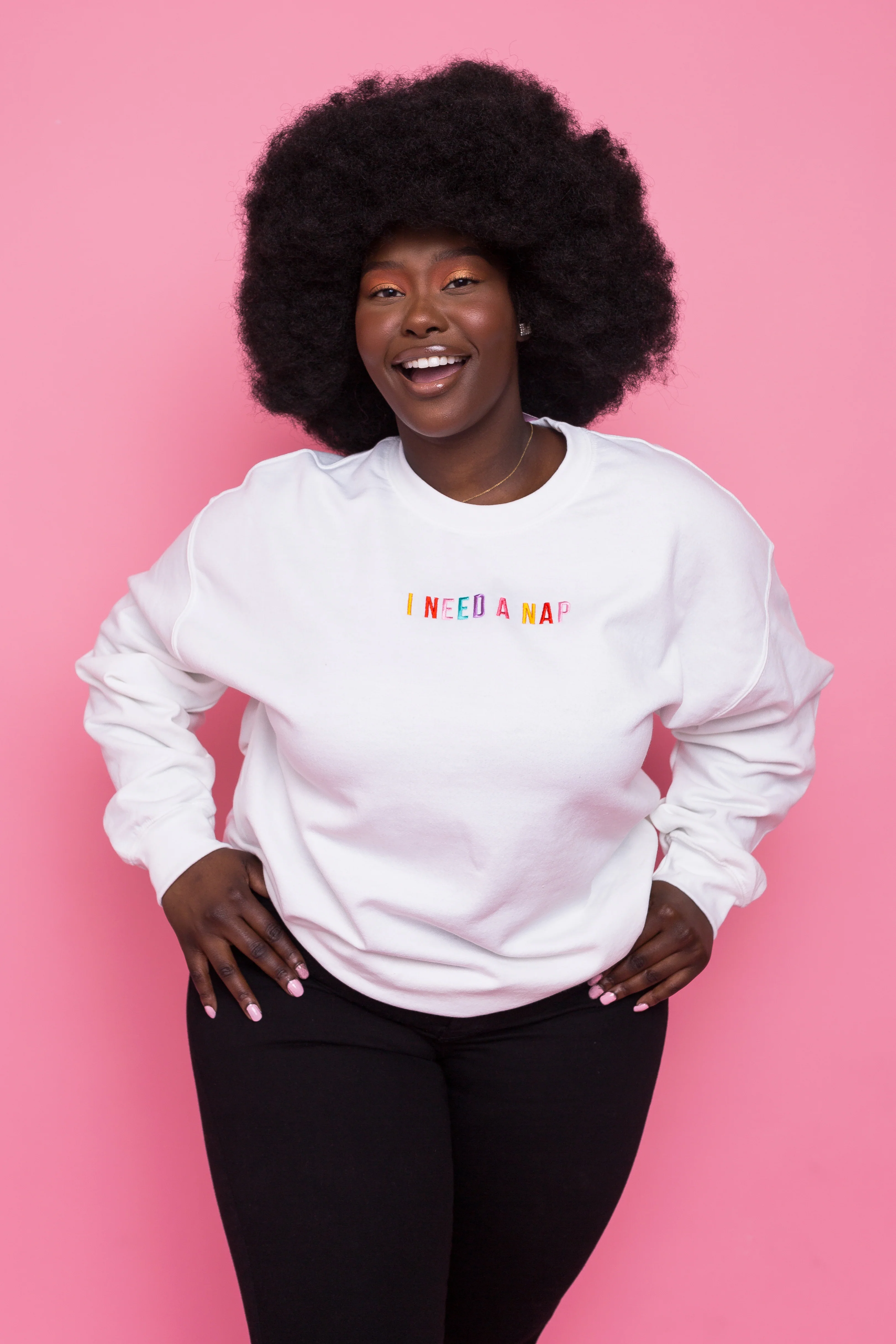 I Need A Nap Embroidered Sweatshirt - Image 9