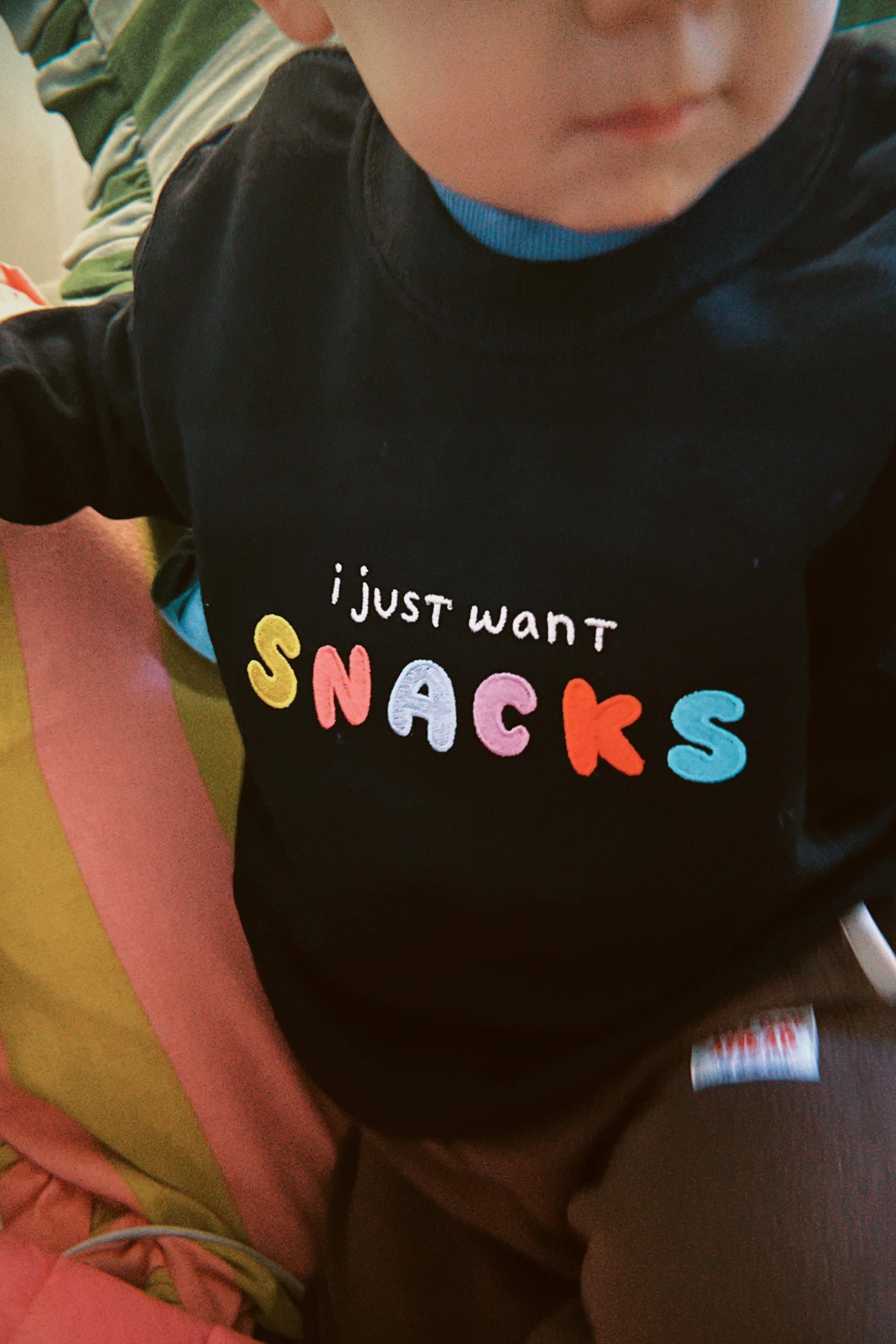KIDS - I Just Want SNACKS Oversized Sweatshirt - Image 8