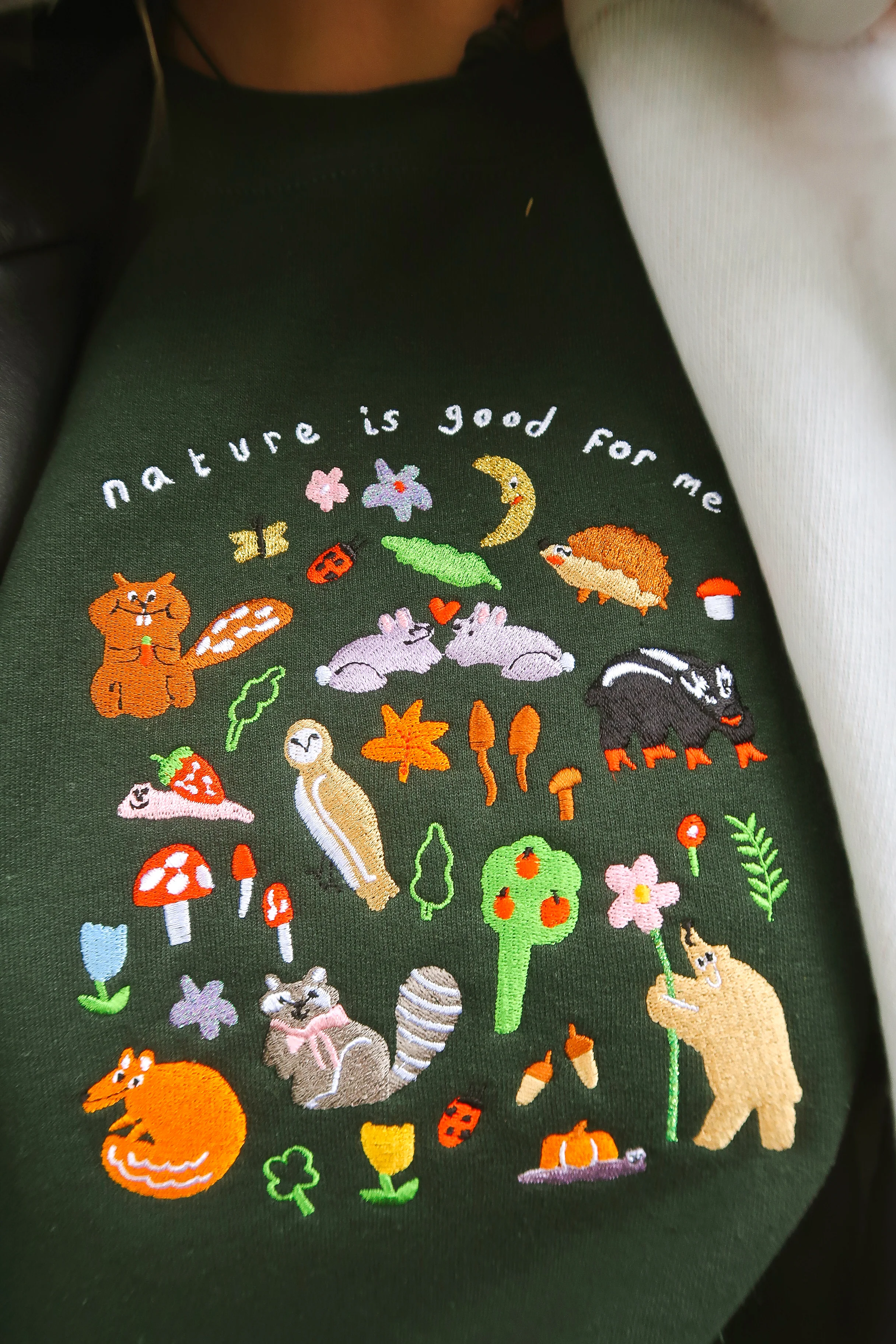 Nature Is Good For Me Embroidered Sweatshirt - Image 13
