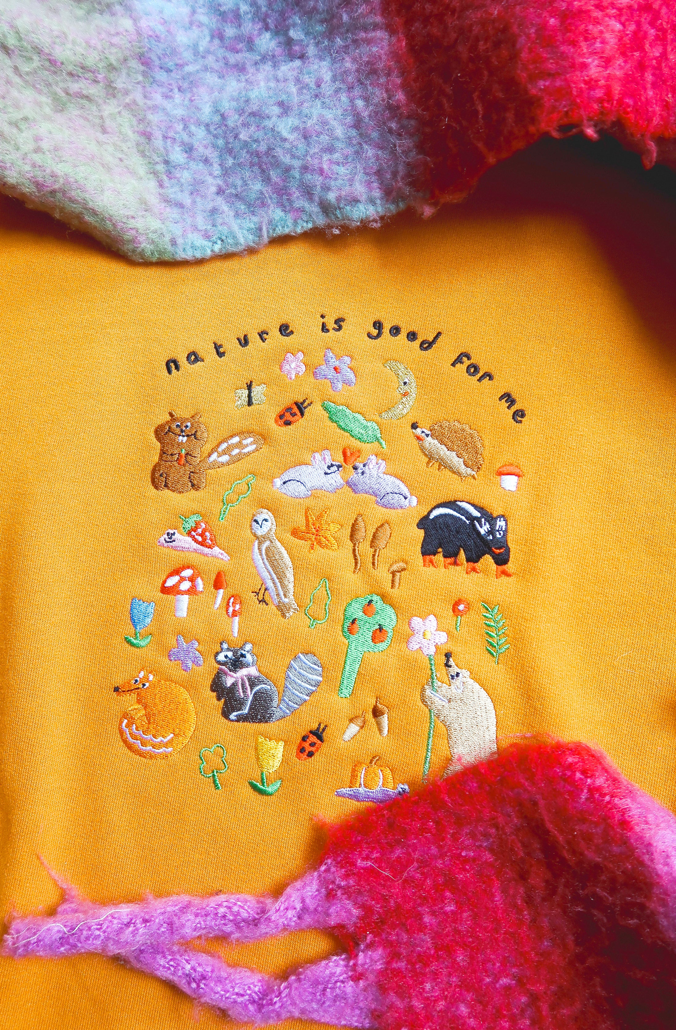 Nature Is Good For Me Embroidered Sweatshirt - Image 14