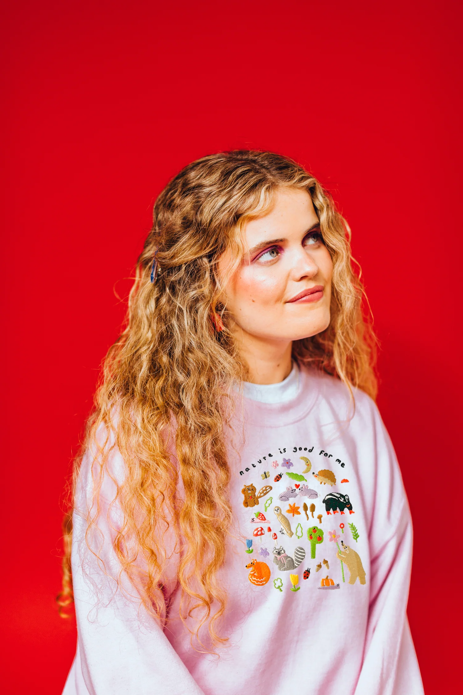 Nature Is Good For Me Embroidered Sweatshirt - Image 5
