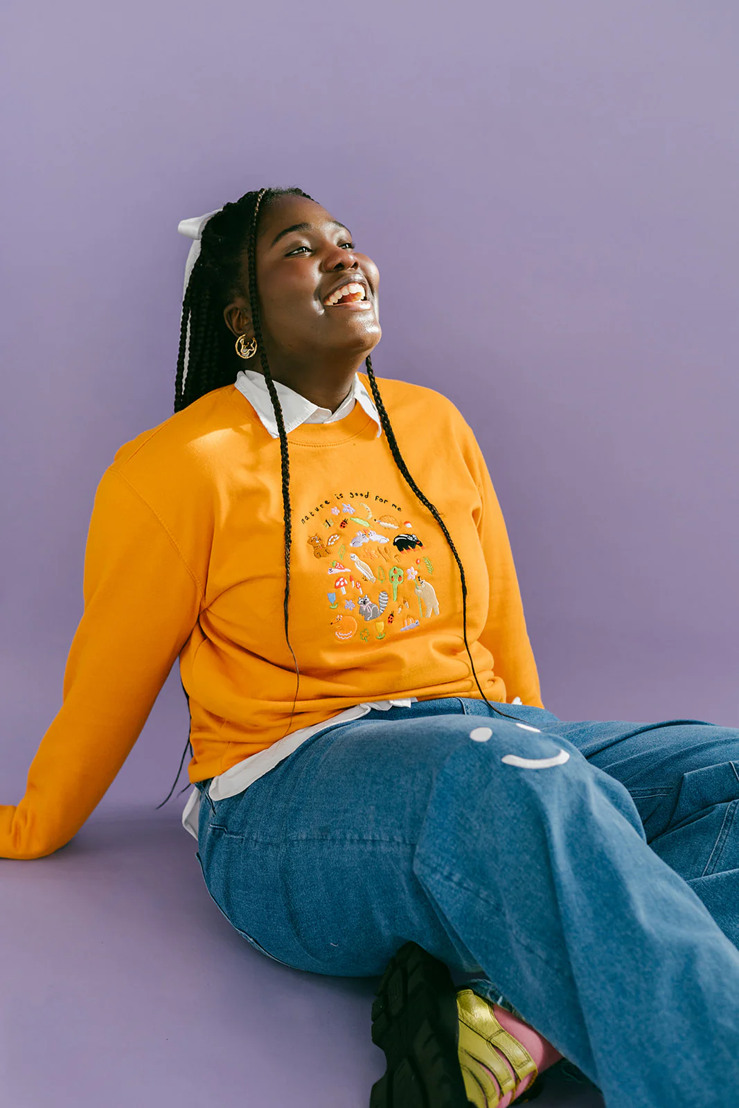 Nature Is Good For Me Embroidered Sweatshirt - Image 6