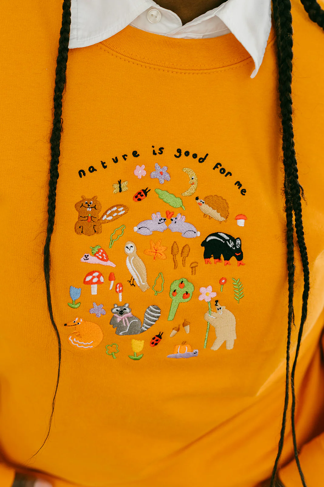 Nature Is Good For Me Embroidered Sweatshirt - Image 7