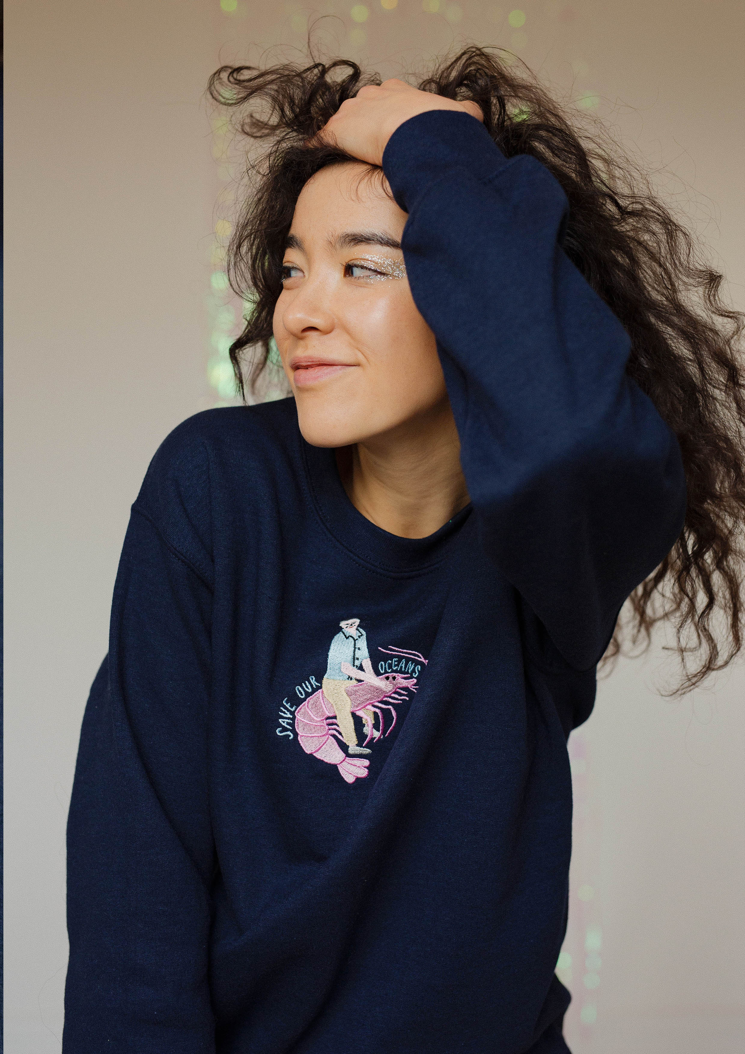 David Attenborough Save Our Oceans Embroidered Sweatshirt - Image 3