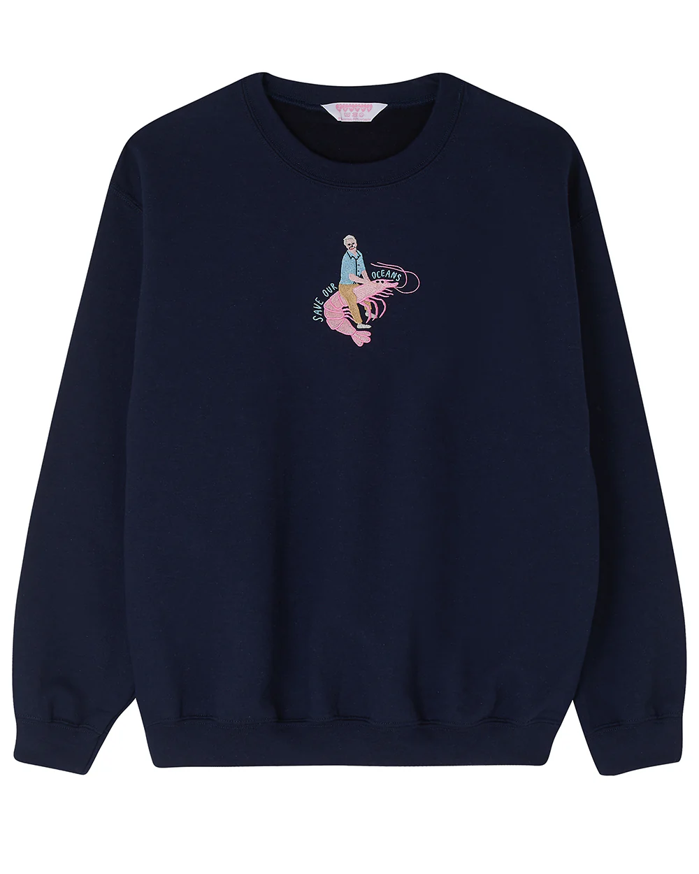 David Attenborough Save Our Oceans Embroidered Sweatshirt - Image 6