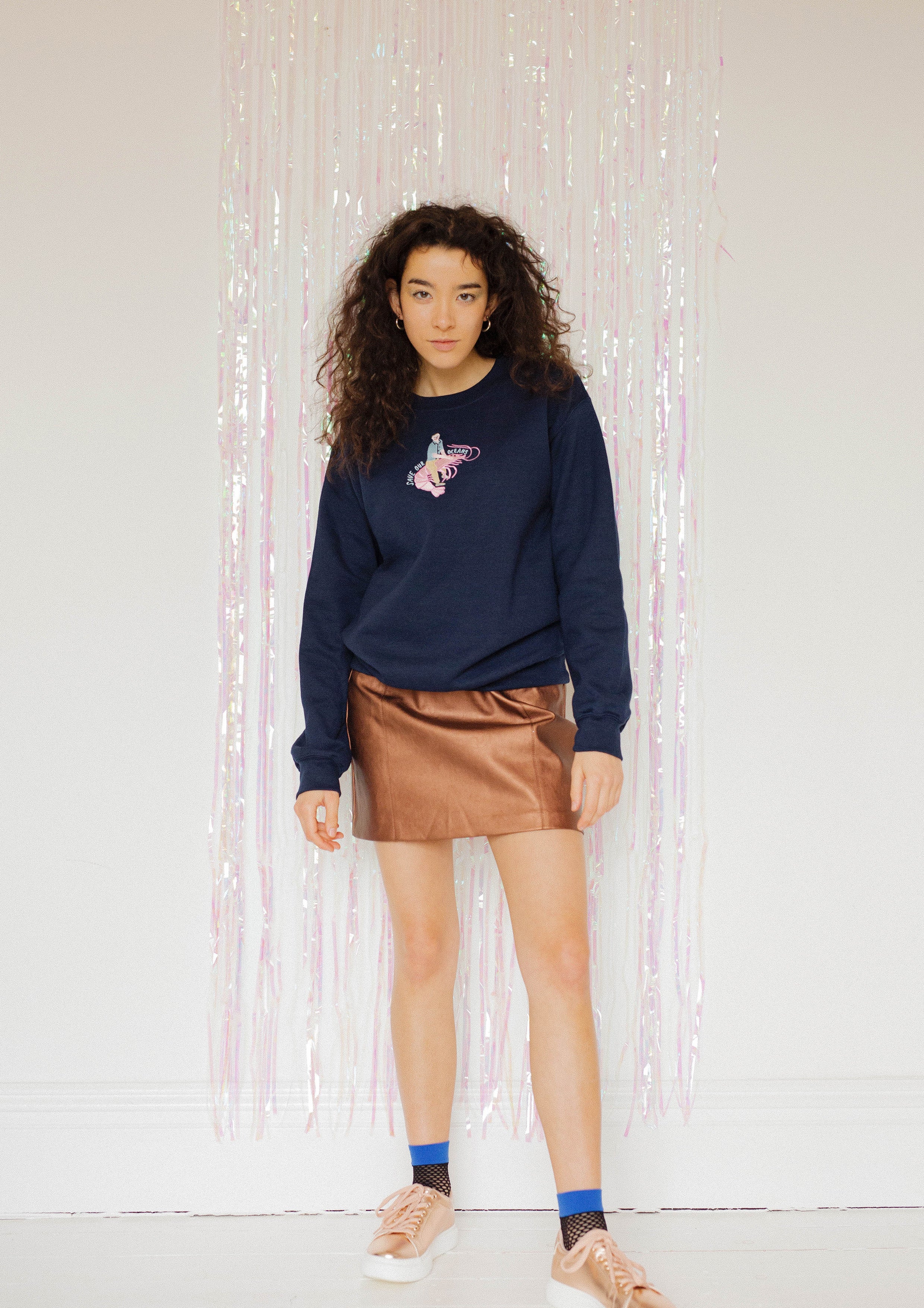 David Attenborough Save Our Oceans Embroidered Sweatshirt - Image 7
