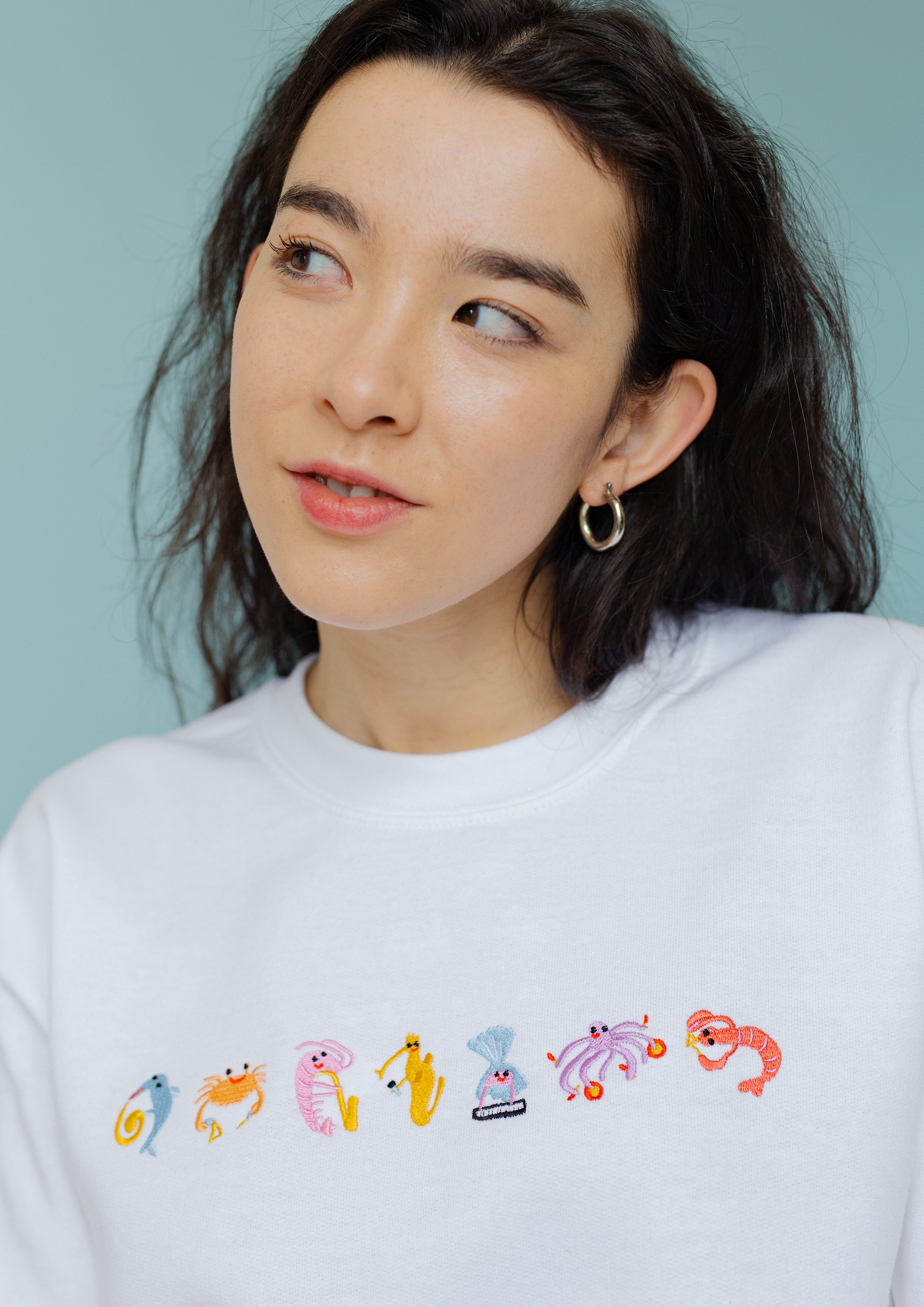 Seafood Medley Embroidered Sweatshirt - Image 5