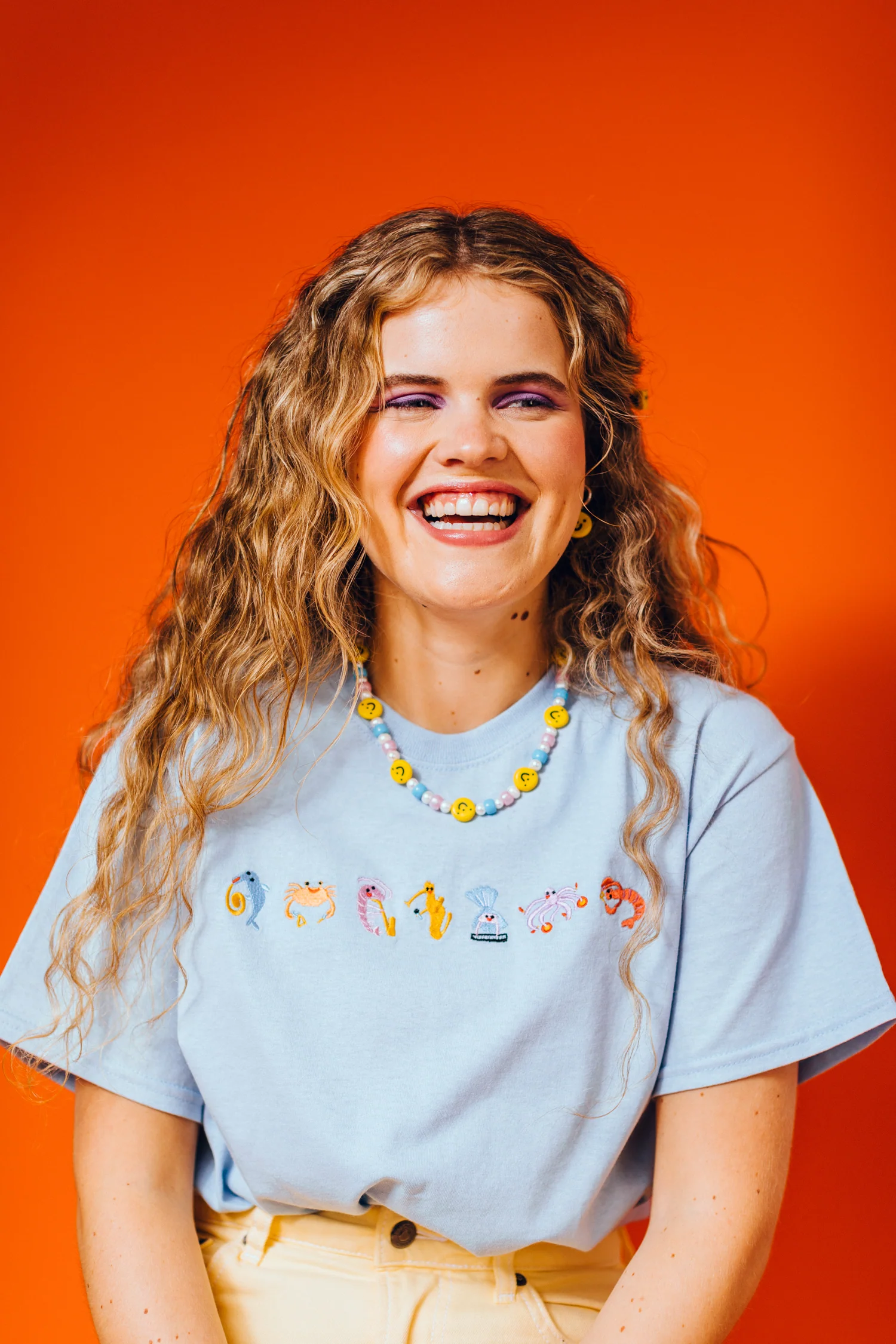 Seafood Medley Embroidered T-Shirt - Image 4