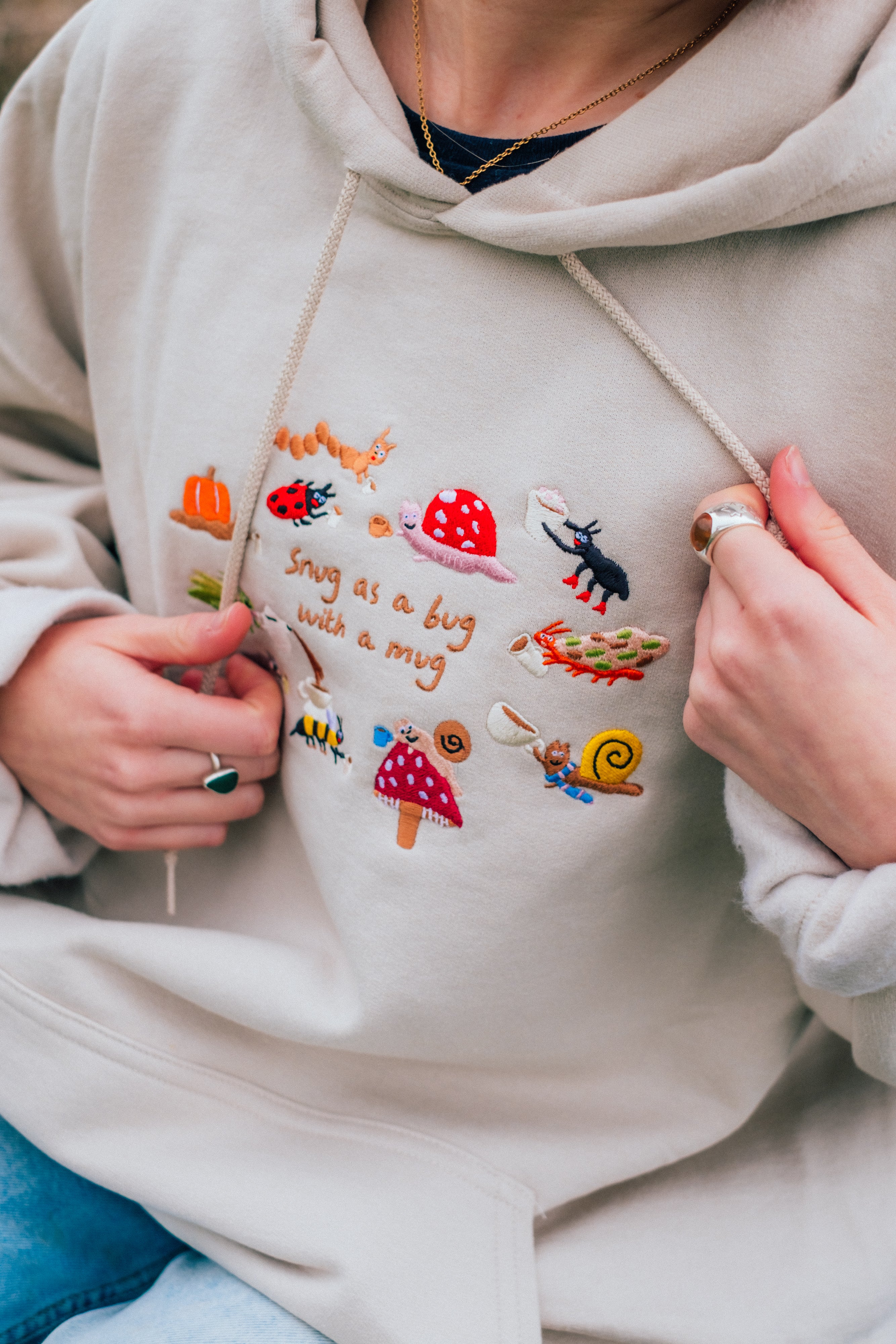 Snug as a Bug Embroidered Hoodie - Image 3