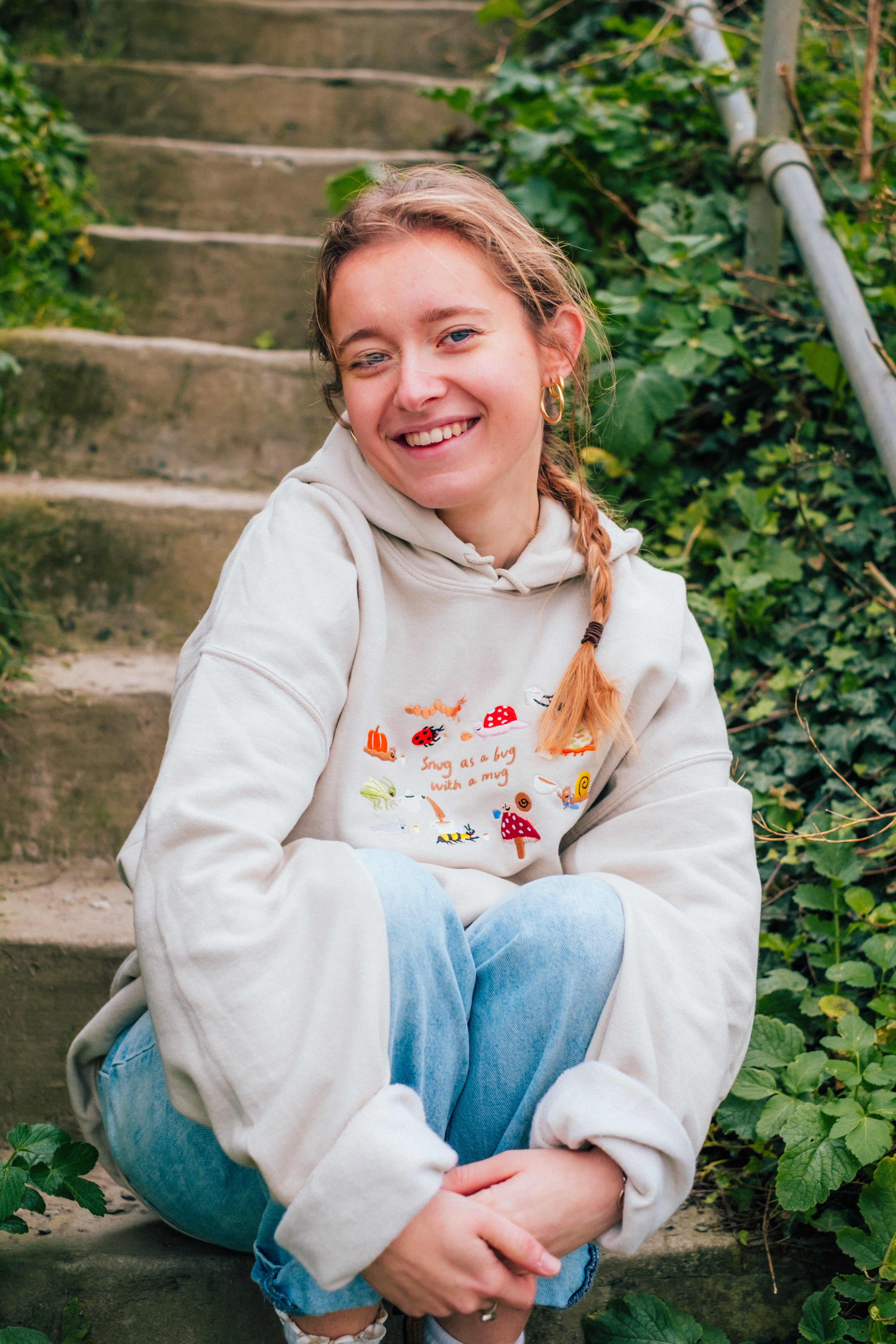 Snug as a Bug Embroidered Hoodie - Image 4