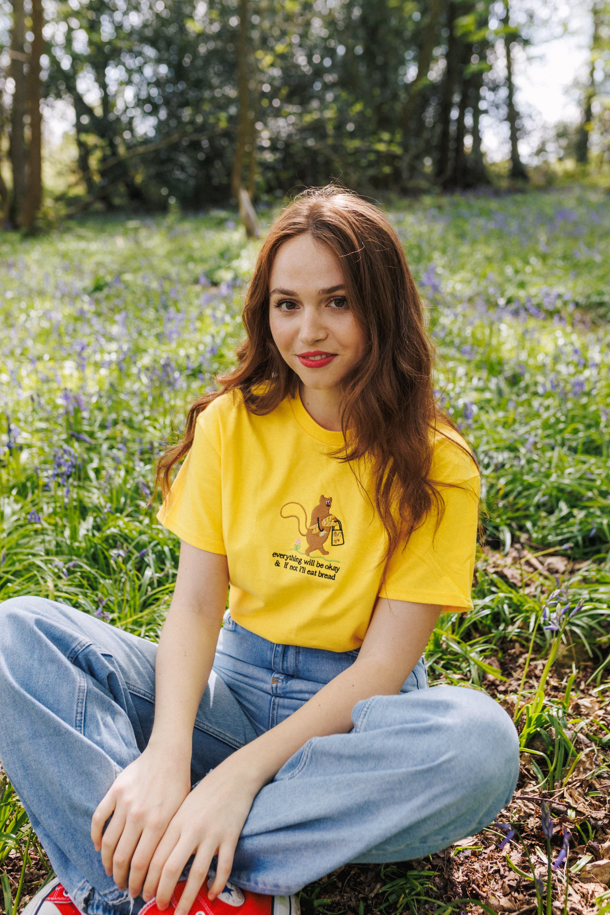 Squirrel & Bread Embroidered T-Shirt - Image 5