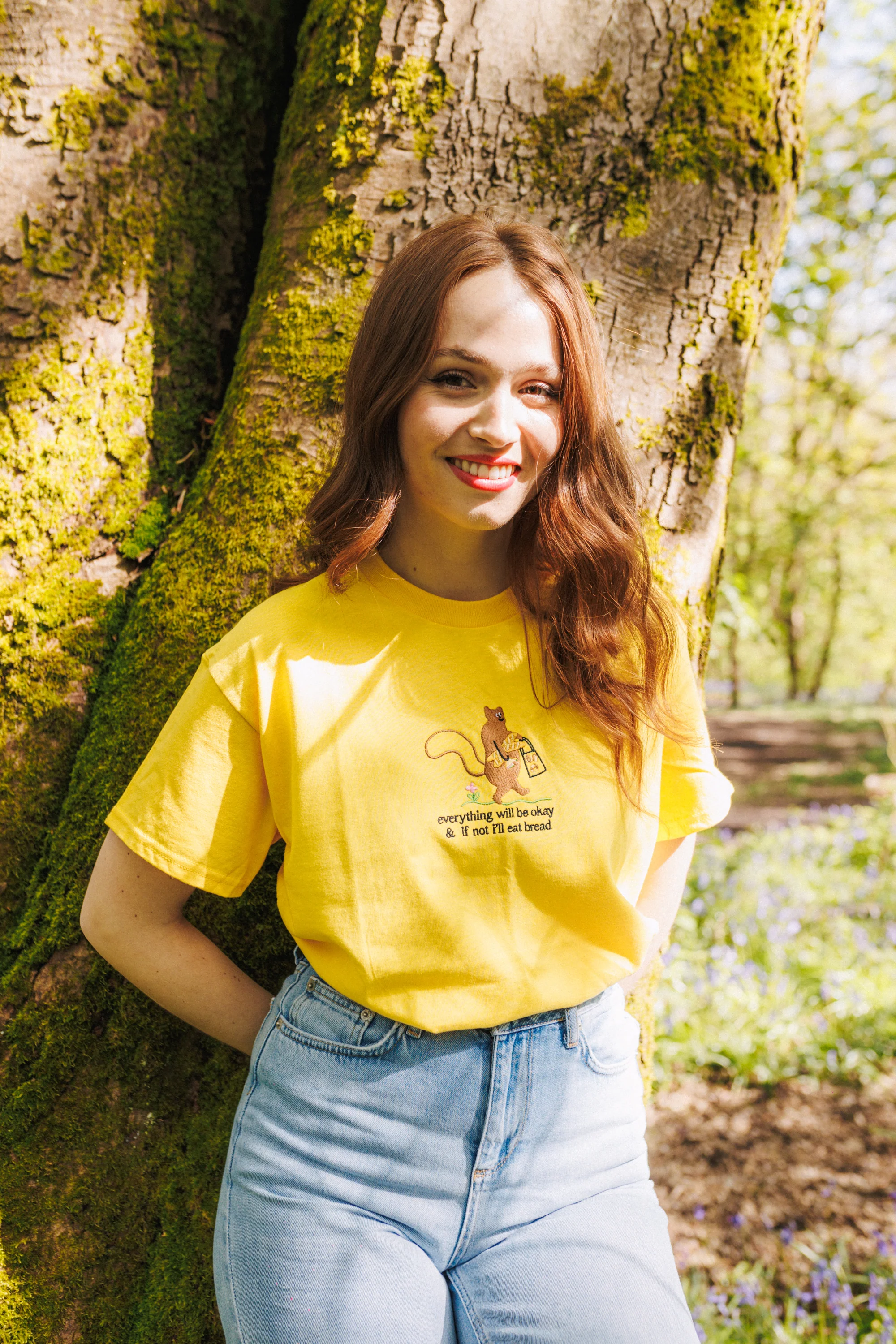Squirrel & Bread Embroidered T-Shirt - Image 7