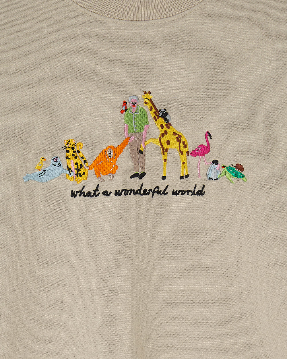 David Attenborough What A Wonderful World Embroidered Sweatshirt - Image 19