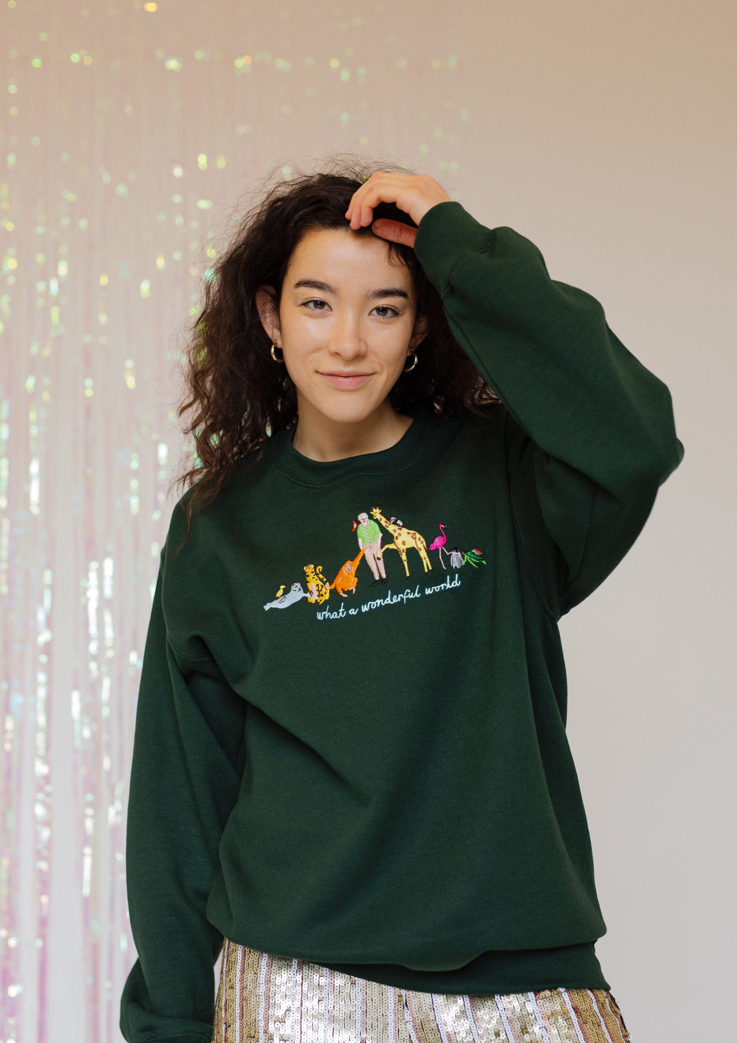 David Attenborough What A Wonderful World Embroidered Sweatshirt - Image 23