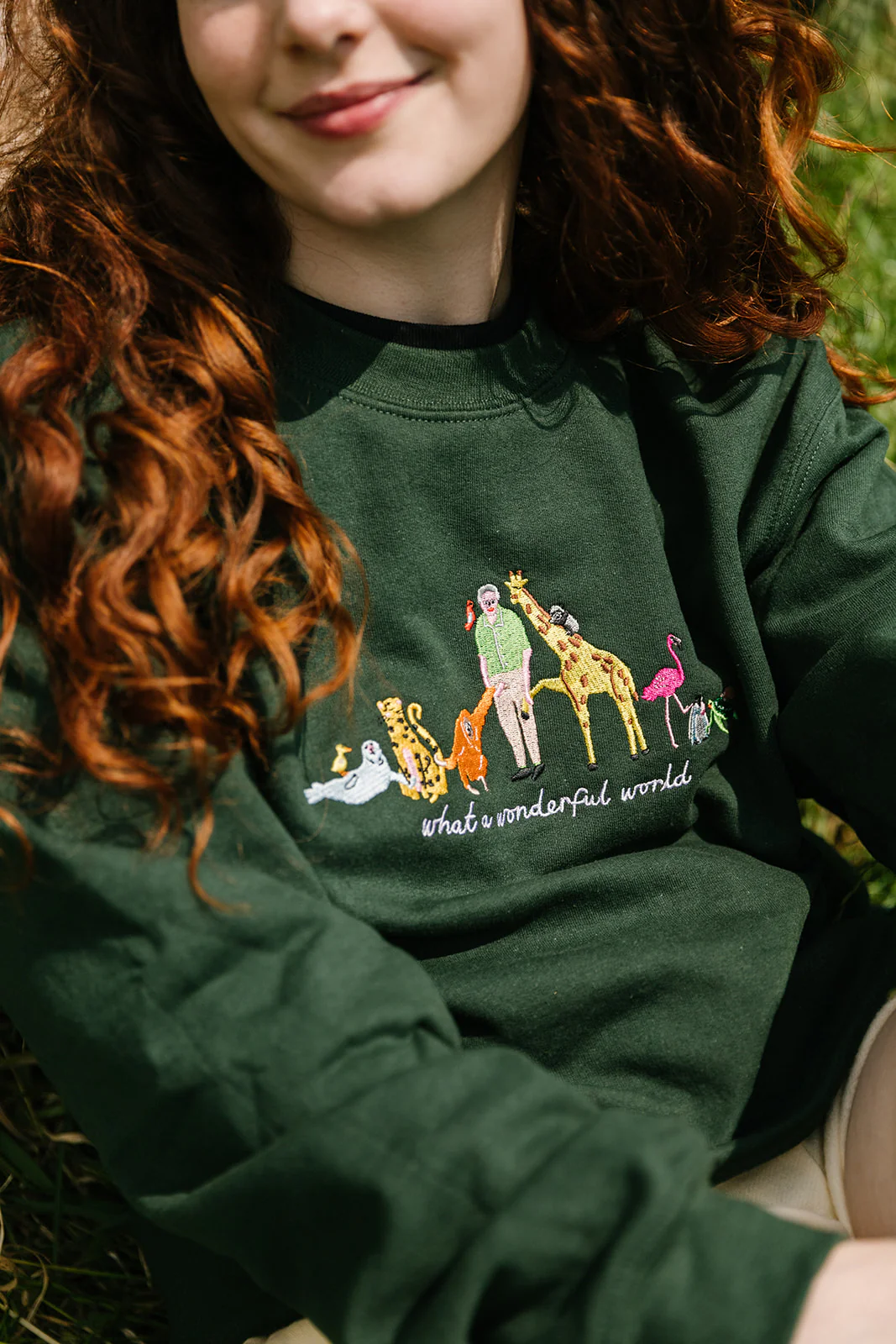 David Attenborough What A Wonderful World Embroidered Sweatshirt - Image 8